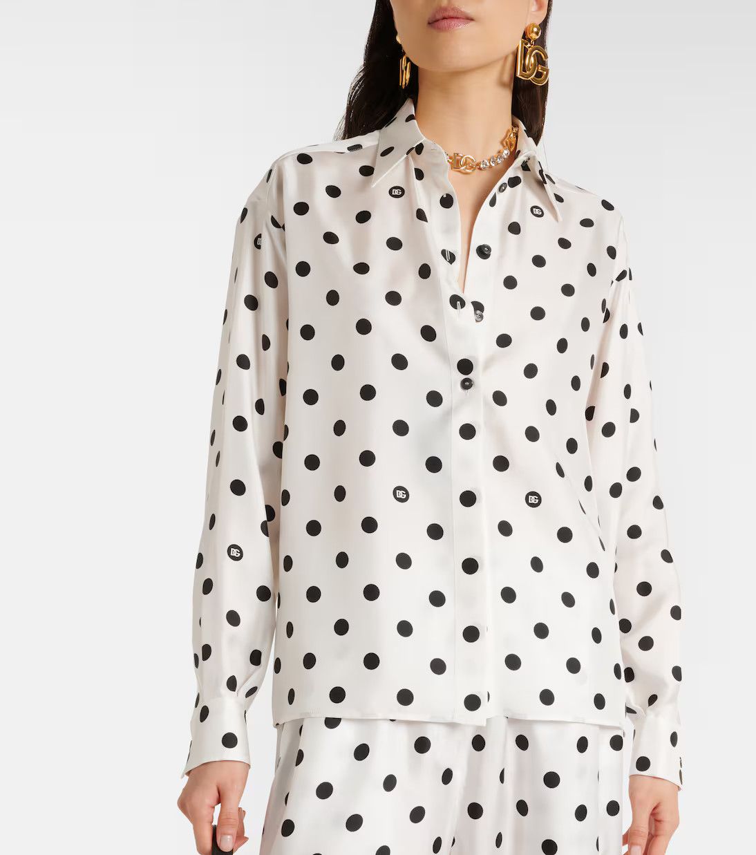 Balenciaga o1y0625 Patterned Shirt in White/Black Size S / US 4 / IT 40 - 4 Thumbnail
