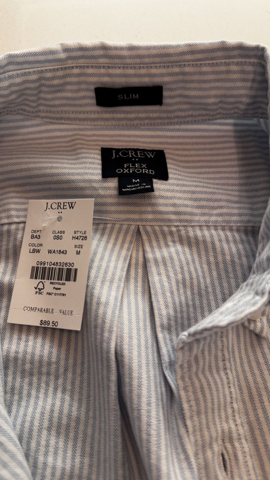 J.Crew Slim flex oxford shirt Size US M / EU 48-50 / 2 - 5 Thumbnail