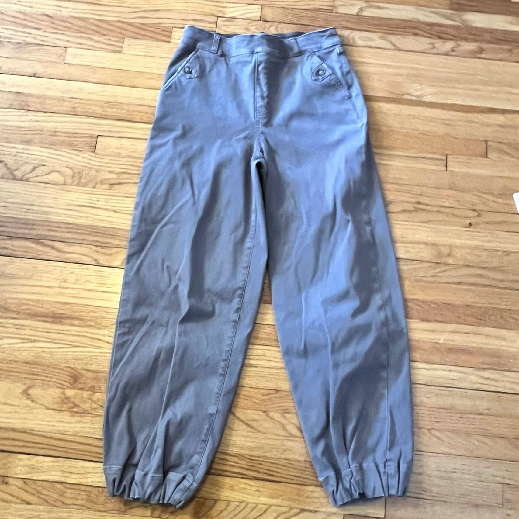 Spanx SPANX Pants Womens Medium Stretch Twill Cropped Wide Leg Khaki 20312R ** Purple M Regular Cropped Wide Leg Womens Pants Size 32" / US 10 / IT 46 - 2 Thumbnail