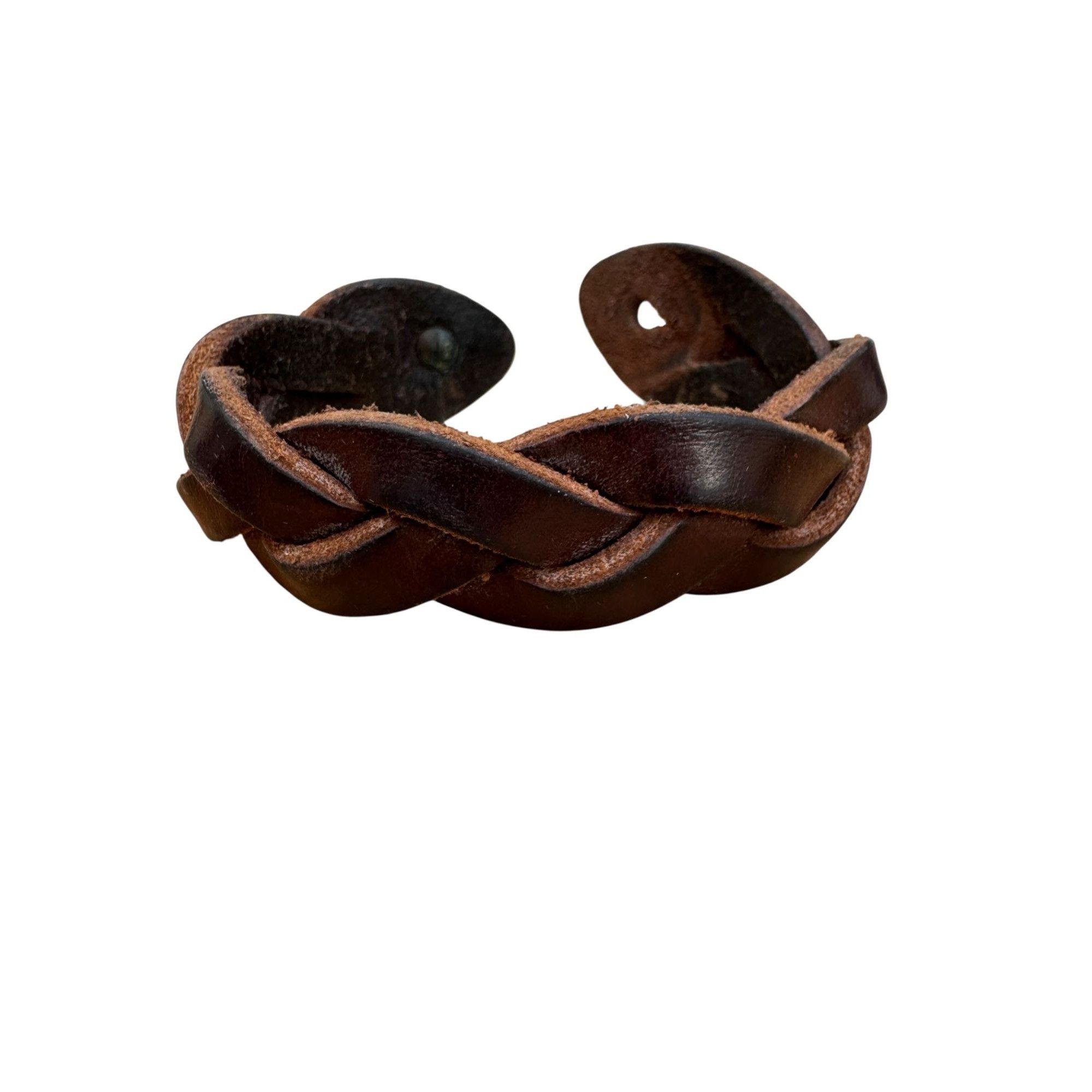 Maison Margiela Vintage 1999 Brown Braided Leather Bracelet Size ONE SIZE - 1 Thumbnail
