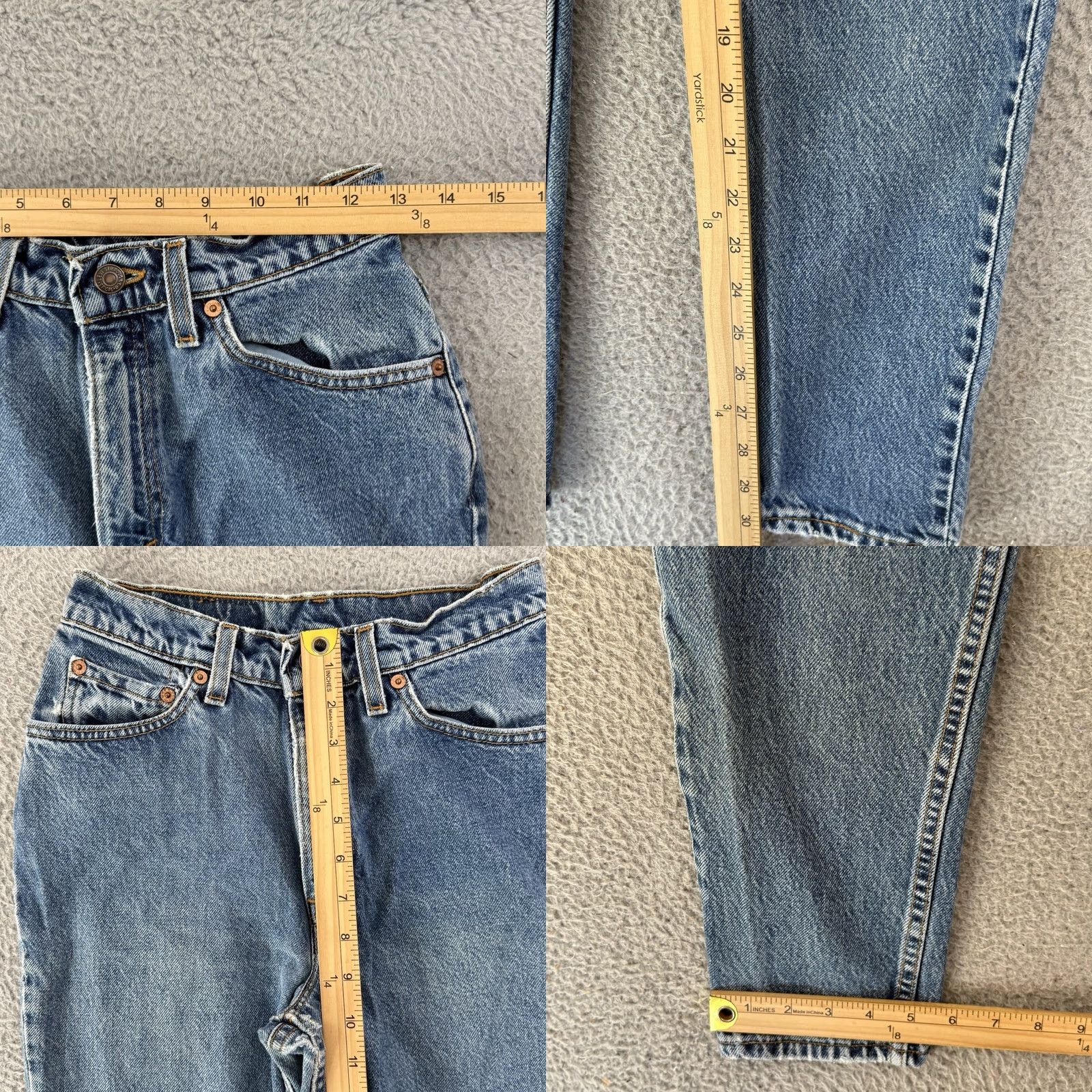 Levi's VINTAGE Levi's Jeans Womens 9 Slim 26x30 Light Blue 90s USA Levi's 512 Slim Fit Tapered Leg Womens Size 30" / US 8 / IT 44 - 9 Thumbnail