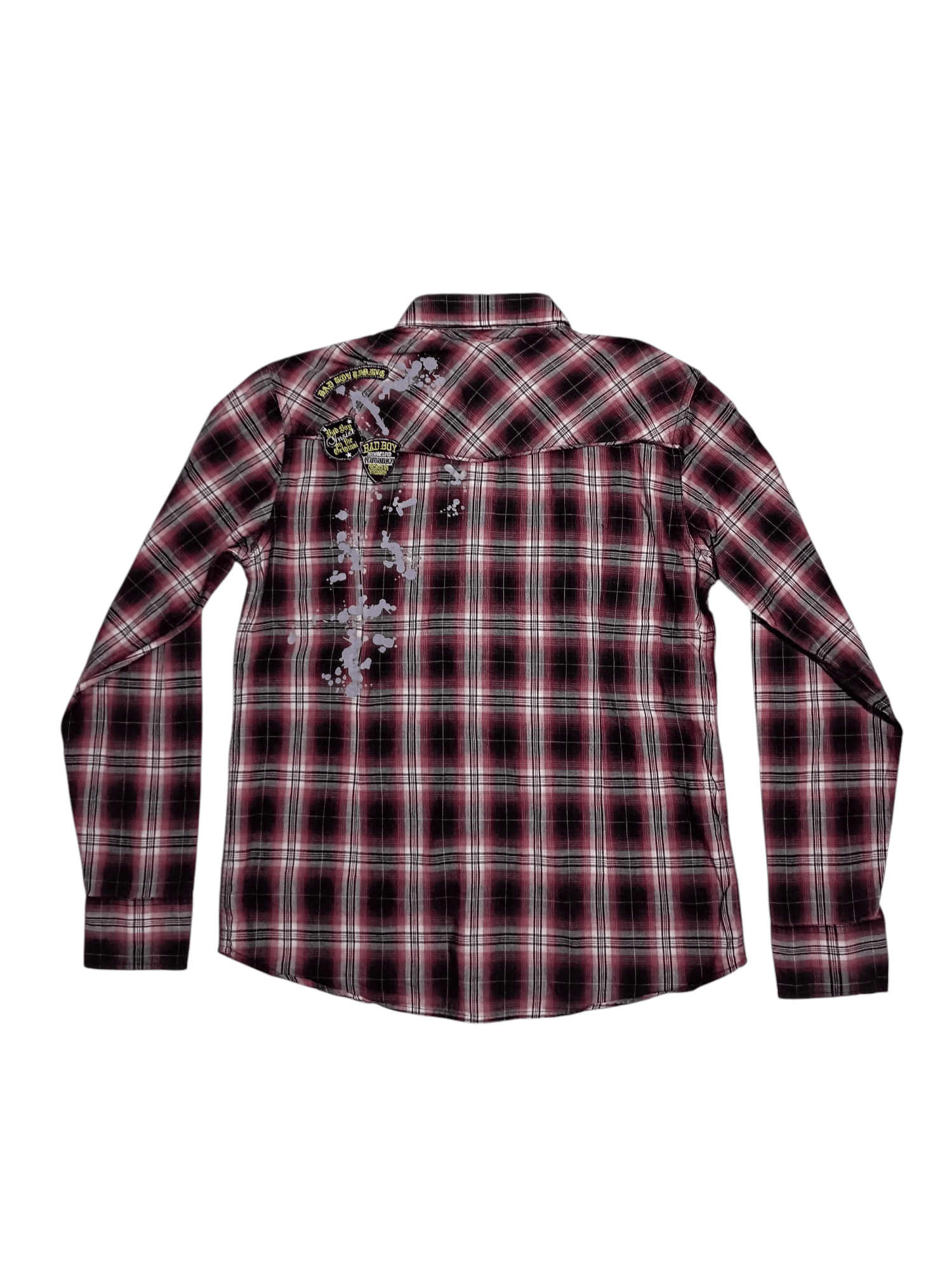 Vintage Vintage Y2K Bad Boy Plaid Print and Patch Shirt Size US M / EU 48-50 / 2 - 5 Thumbnail