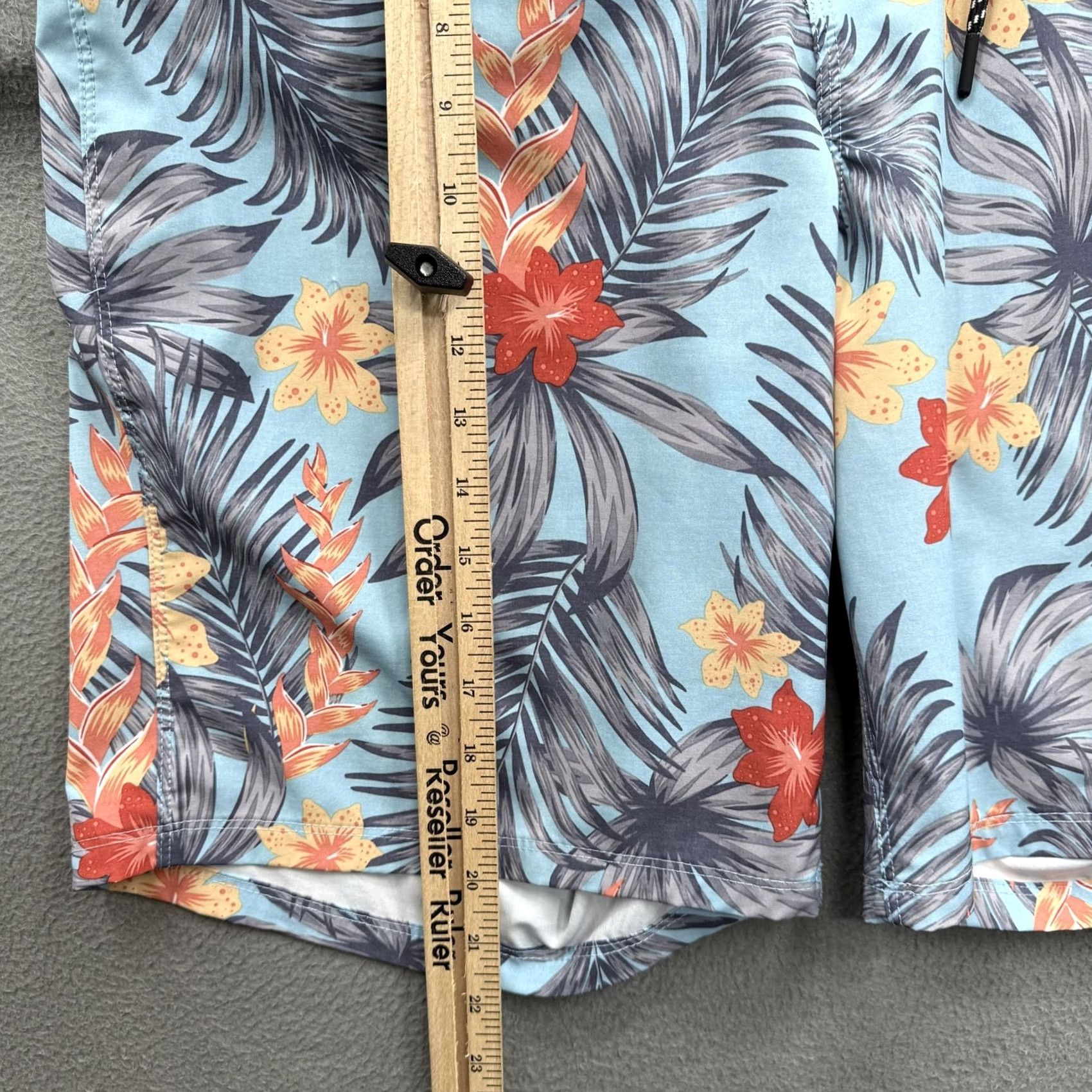 Hurley Hurley Mens Board Shorts 36 Blue Tropical Floral Quick Dry Stretch Surf Swim Trunks Lightweight Pockets Size US 36 / EU 52 - 6 Thumbnail