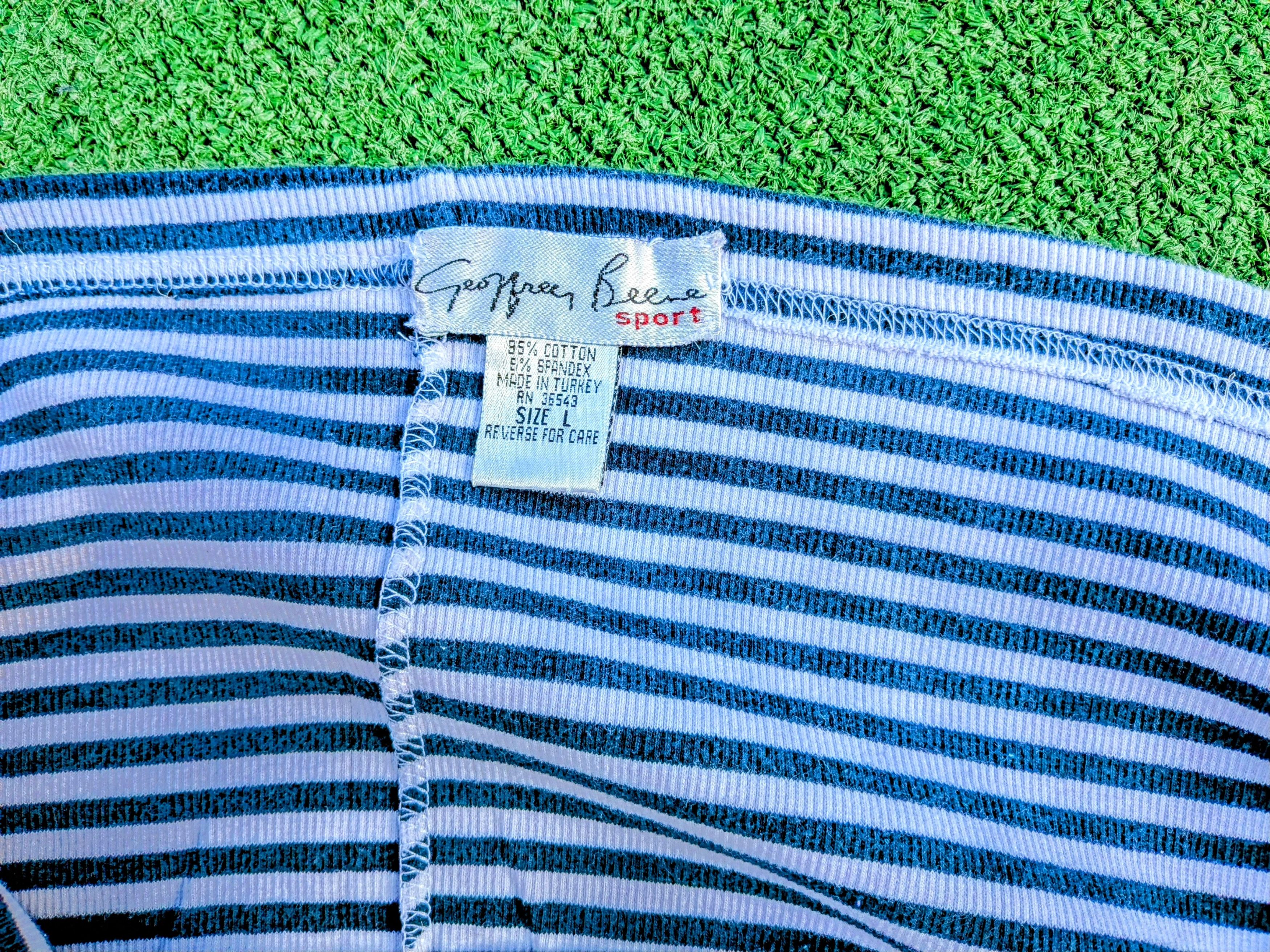 Geoffrey Beene Geoffrey Beene Sport Stripe Pullover Stretch Rib Shirt Top Size L / US 10 / IT 46 - 5 Thumbnail