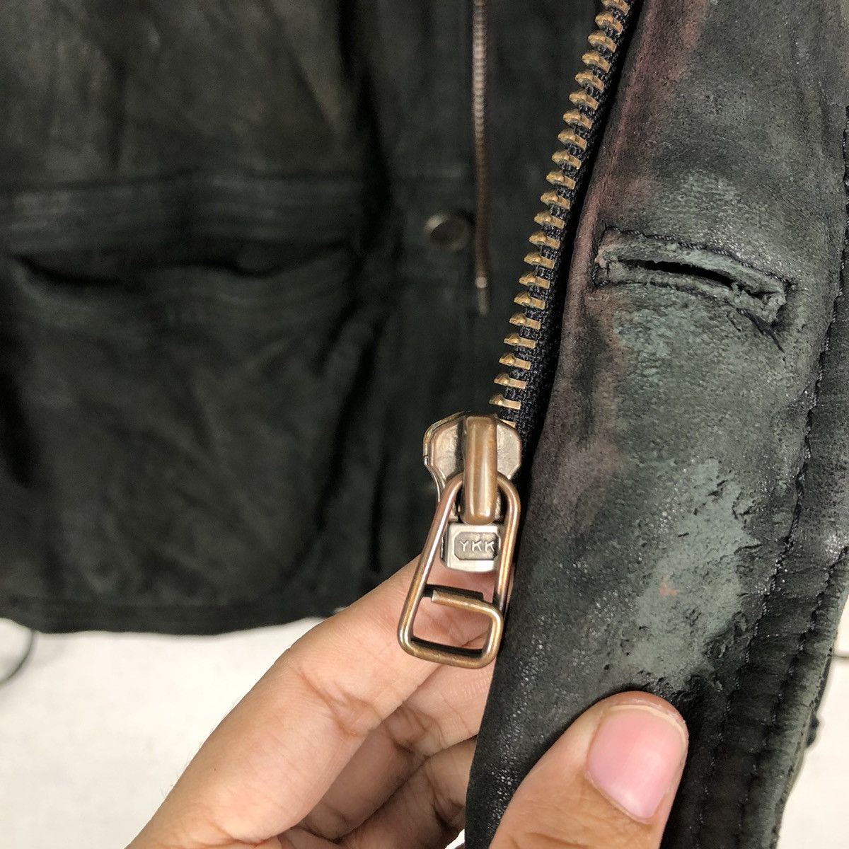 Issey Miyake 🔥Vintage Genuine Biker Leather Jacket Ball Basic Japan Size US M / EU 48-50 / 2 - 16 Thumbnail