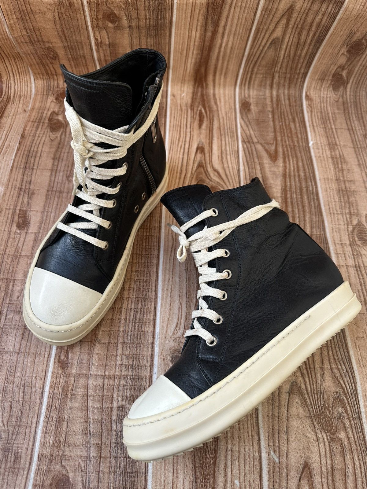 Rick Owens W18 Rick Owens Mainline Black Ramones Size US 8.5 / IT 38.5 - 16 Thumbnail