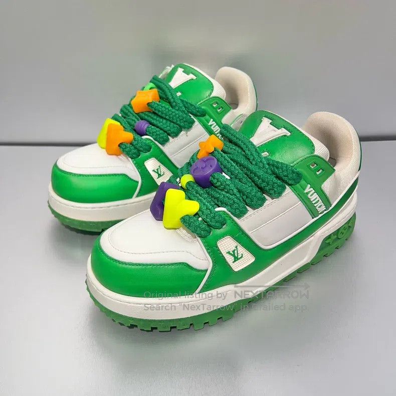Louis Vuitton Louis Vuitton Xiaopangding White and Green Board Shoes Size US 6.5 / EU 39-40 - 1 Thumbnail