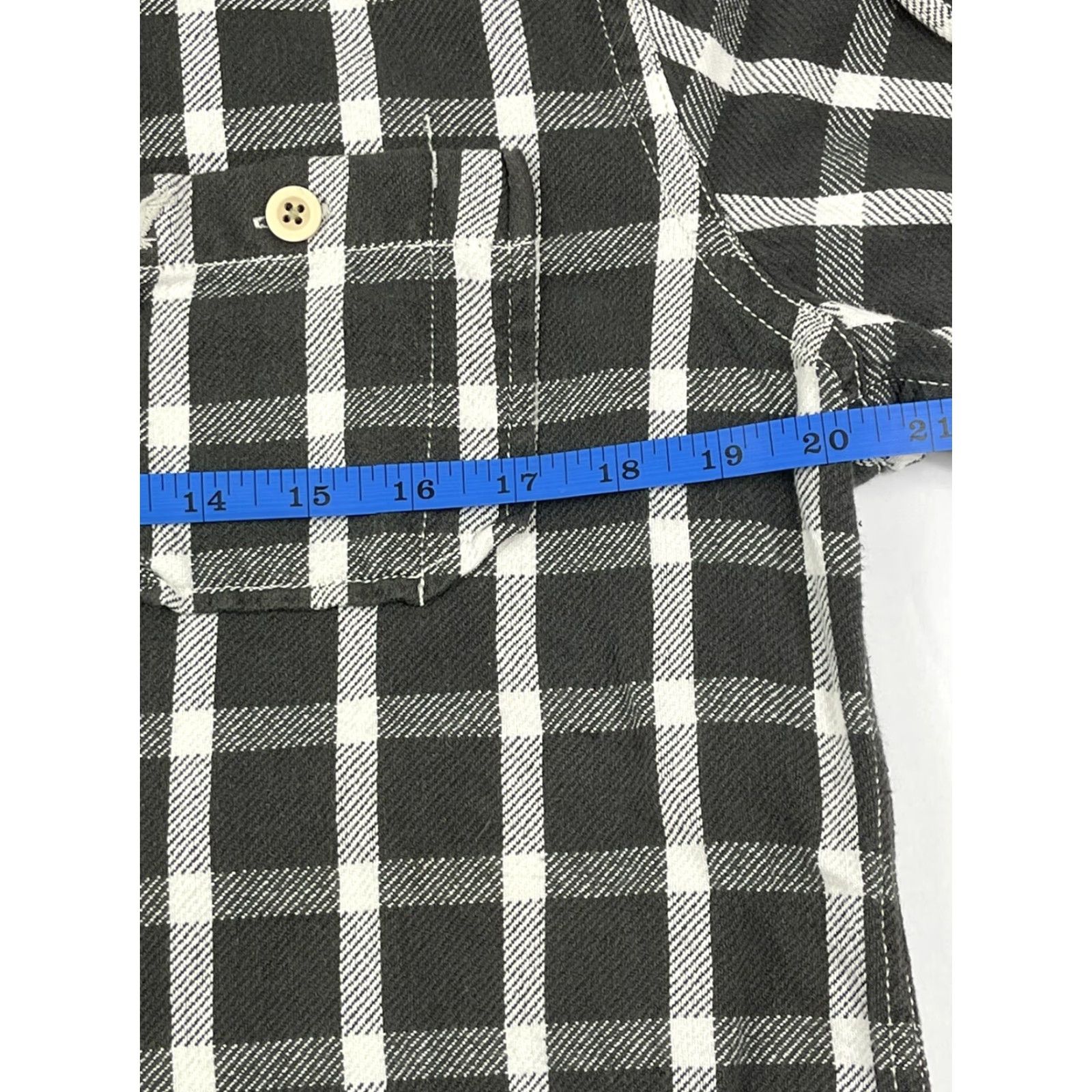 American Eagle Outfitters AE American Eagle Outfitters Mens Button-Down Shirt Flannel Plaid Gray Blue Cotton M Size US M / EU 48-50 / 2 - 5 Thumbnail