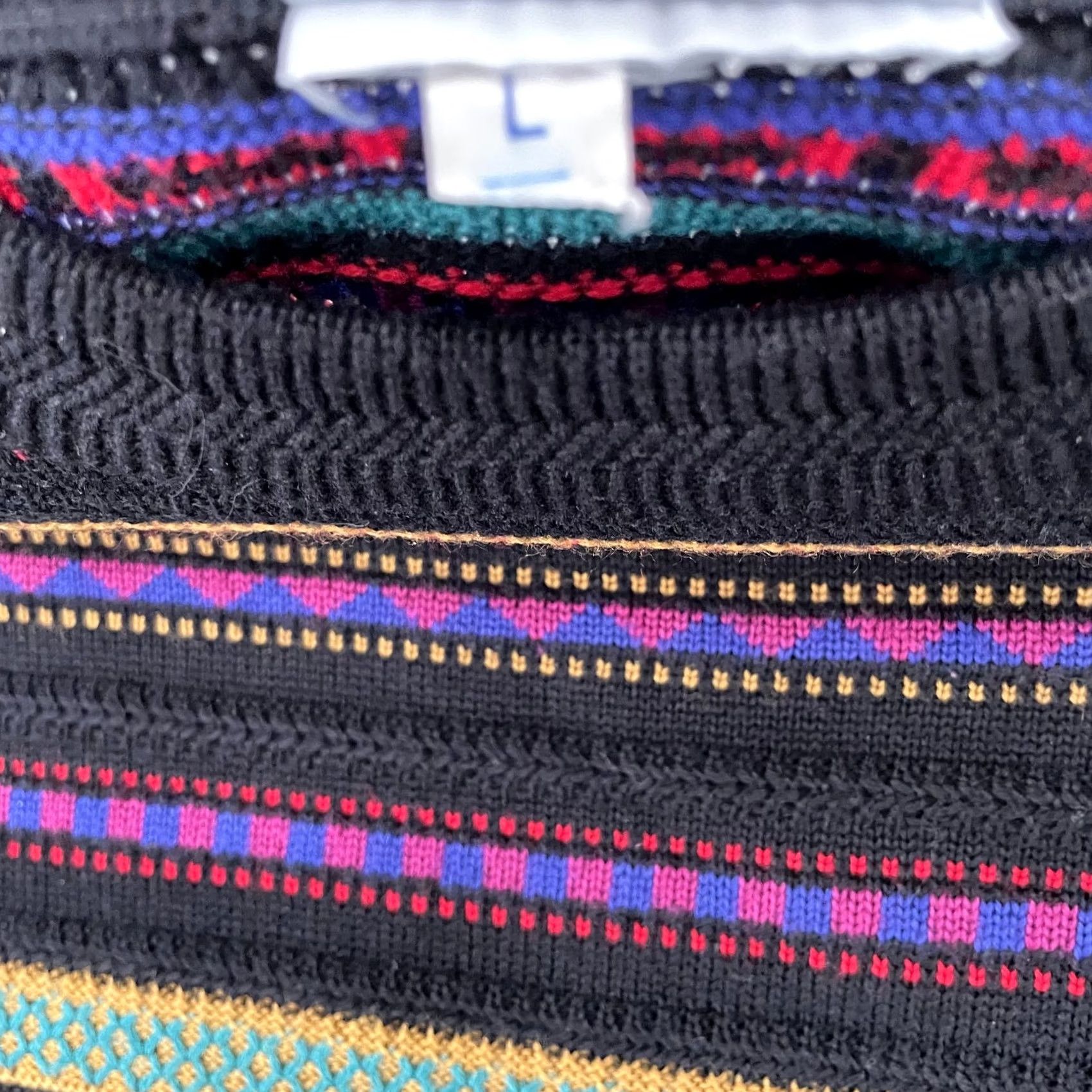 Vintage VINTAGE Meister Sweater Adult Large Wool Blend Geometric Apres Ski Gaper Men 80s Size US L / EU 52-54 / 3 - 5 Thumbnail