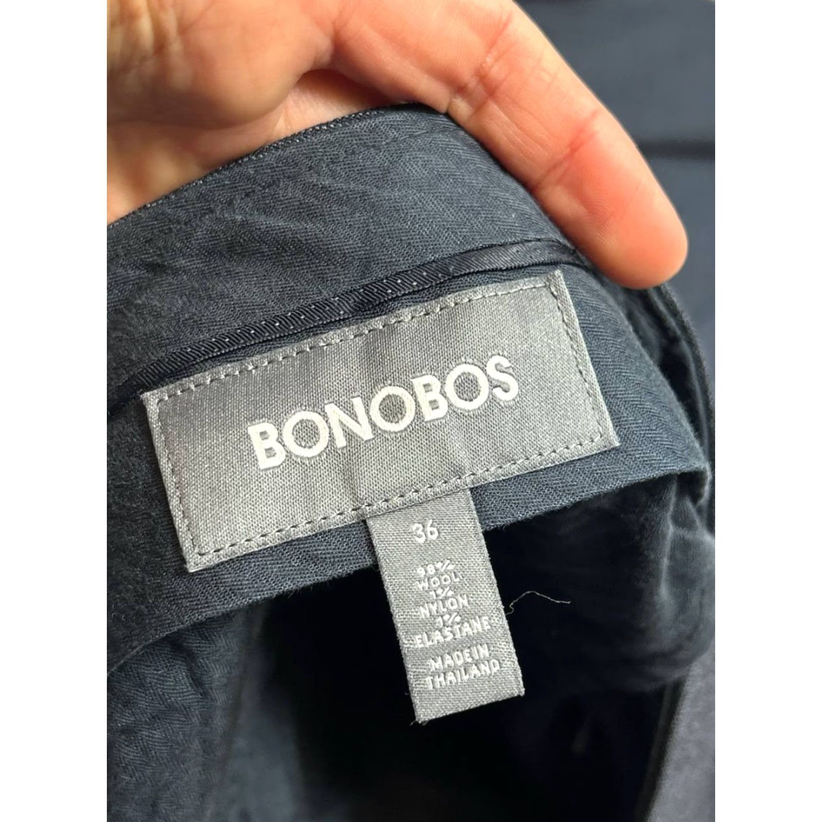 Bonobos Bonobos Chino Pants Mens 36 Blue Wool Stretch Mid Rise Tailored Fit Straight Leg Size US 36 / EU 52 - 7 Thumbnail