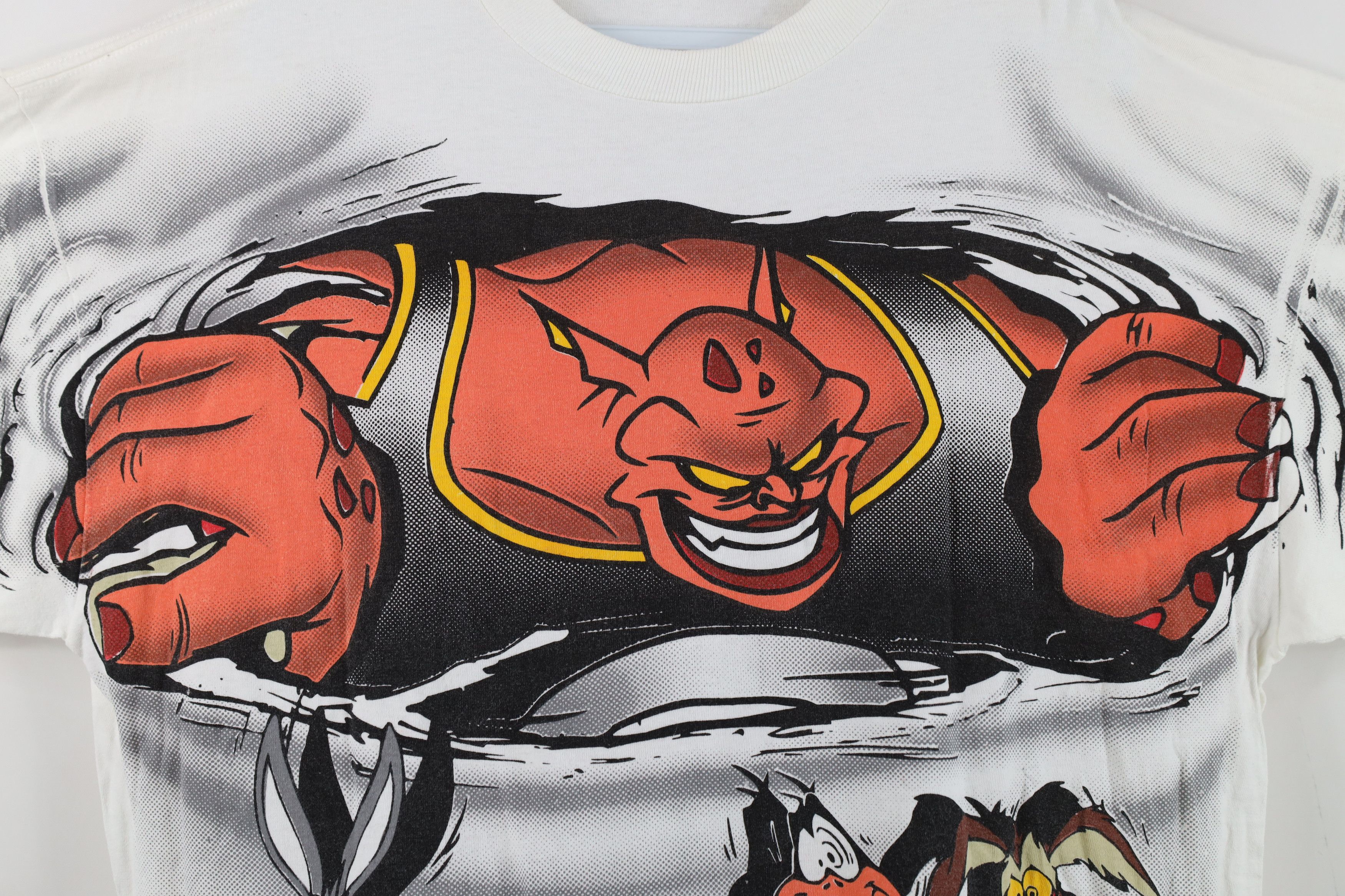 Vintage Vintage 90s Looney Tunes Space Jam Basketball T-Shirt USA Size US XL / EU 56 / 4 - 4 Thumbnail