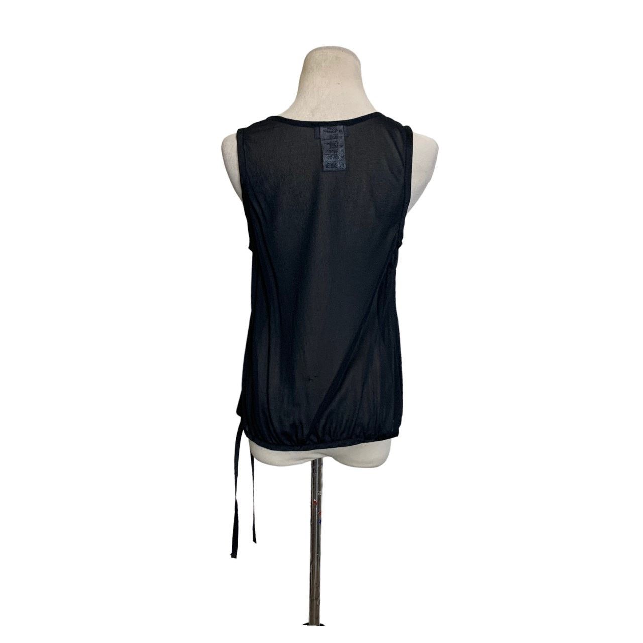 Versace Versace black v neck sleeveless sheer blouse size 44 -US 8 Size M / US 6-8 / IT 42-44 - 2 Thumbnail