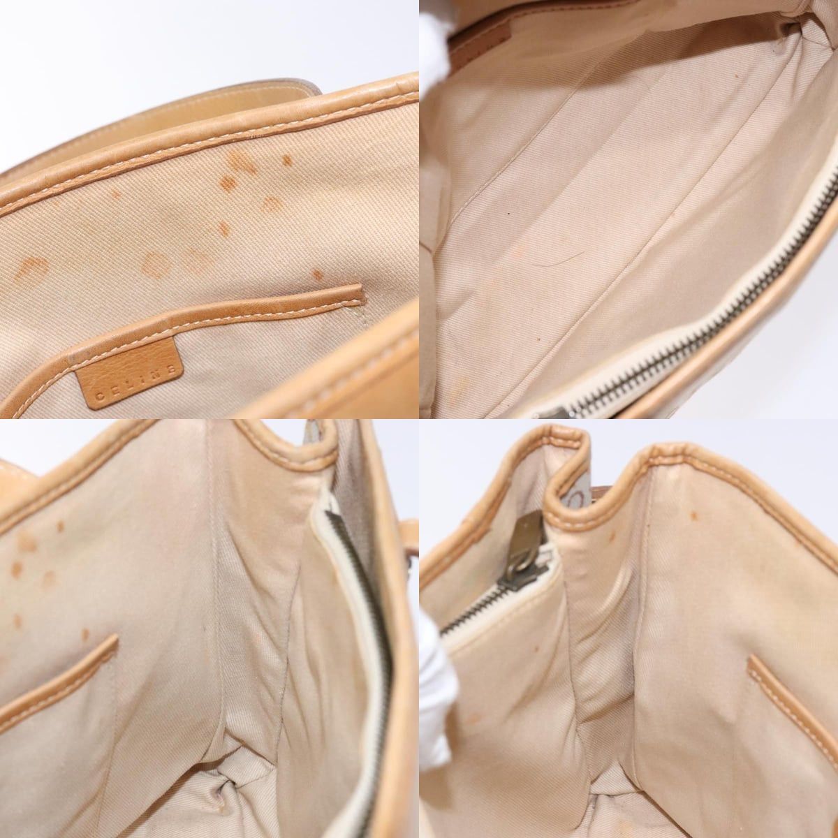 Celine CELINE C Macadam Canvas Hand Bag Beige Size ONE SIZE - 12 Thumbnail