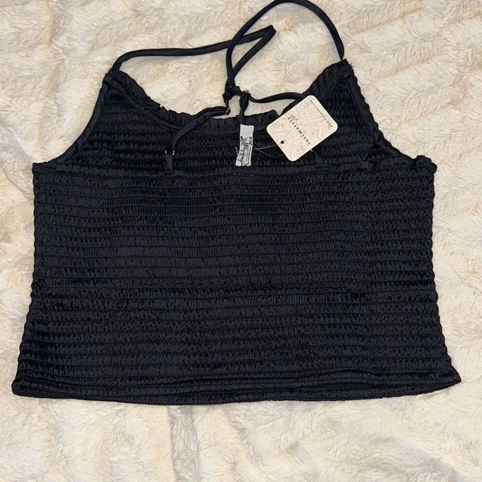 Free People Intimately Free People Smocked Crop Top | Sz S, NWT Size S / US 4 / IT 40 - 3 Thumbnail