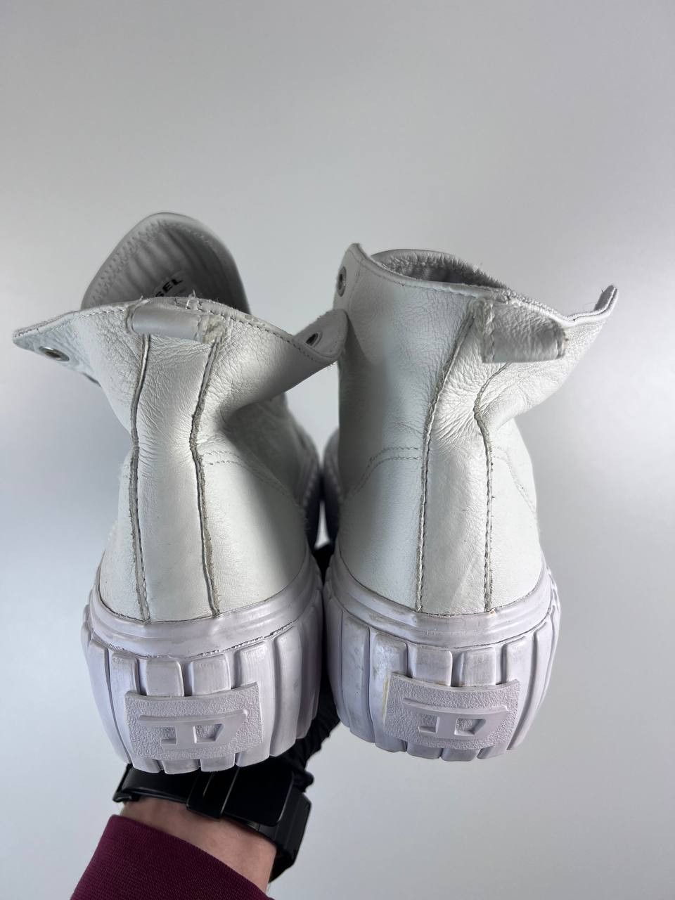 Diesel Diesel S-Athene Mid X White Leather Platform Womens Size 38 Size US 7 / IT 37 - 5 Thumbnail