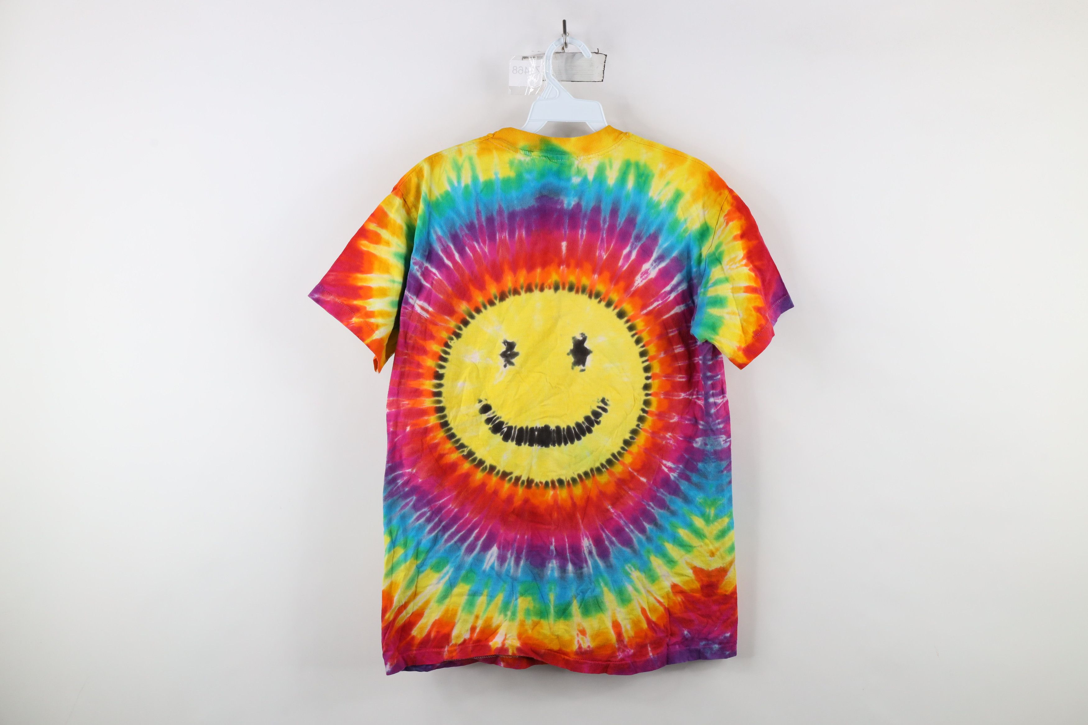 Vintage Vintage 90s Streetwear Rainbow Tie Dye Smiley Face T-Shirt Size M / US 6-8 / IT 42-44 - 12 Thumbnail