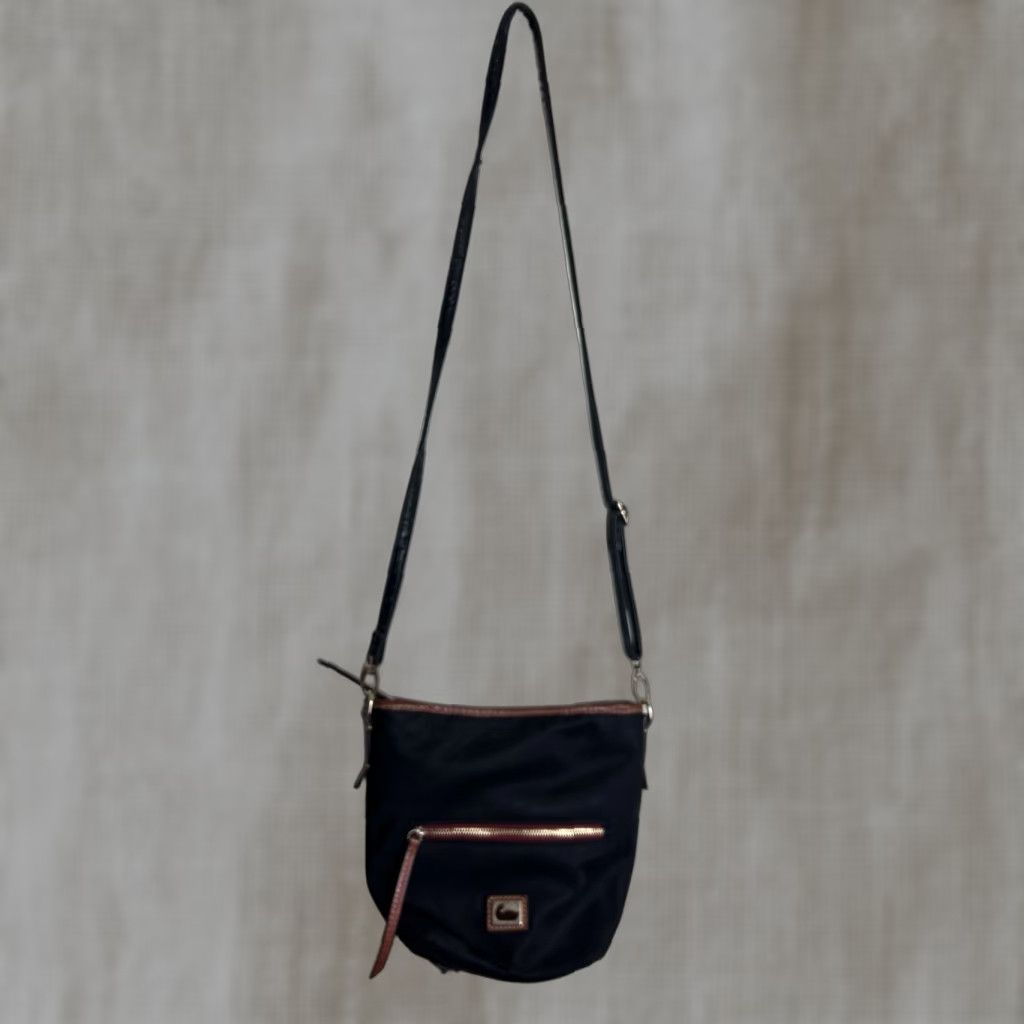 Dooney & Bourke Dooney & Bourke Shoulder Bag Small Black Polyester Leather Trim Womens Size ONE SIZE - 1 Thumbnail