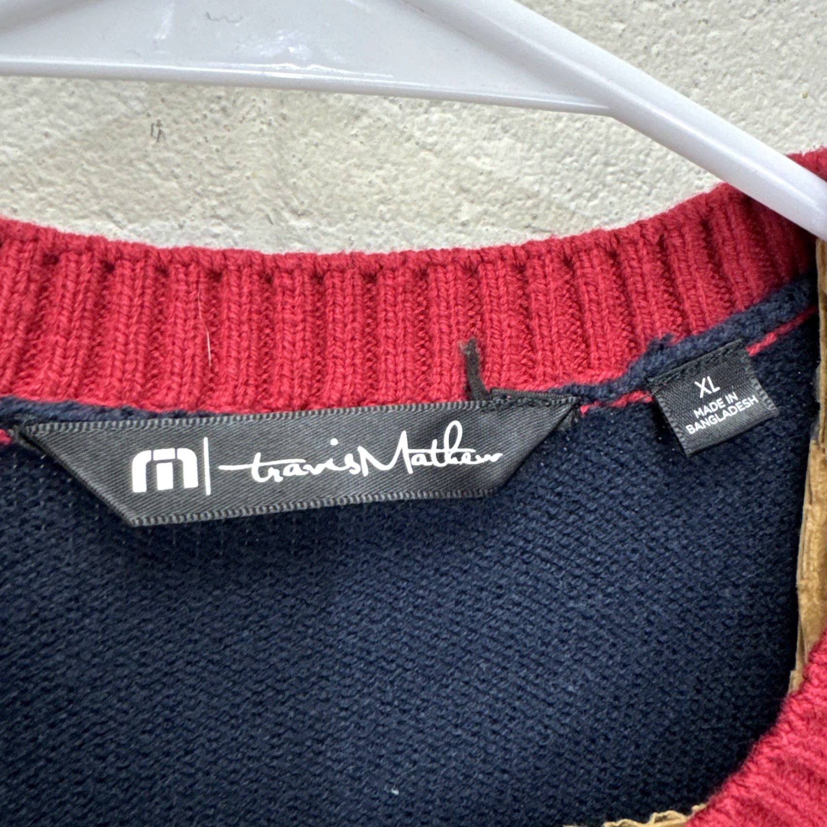 TravisMathew Travis Mathew Sweater Shirt MENS XL Christmas Ugly Sweater Graphic Print Santa Beer Blue Knit Pullover Mens XL Christmas 90s? Wait no. Size US XL / EU 56 / 4 - 3 Thumbnail