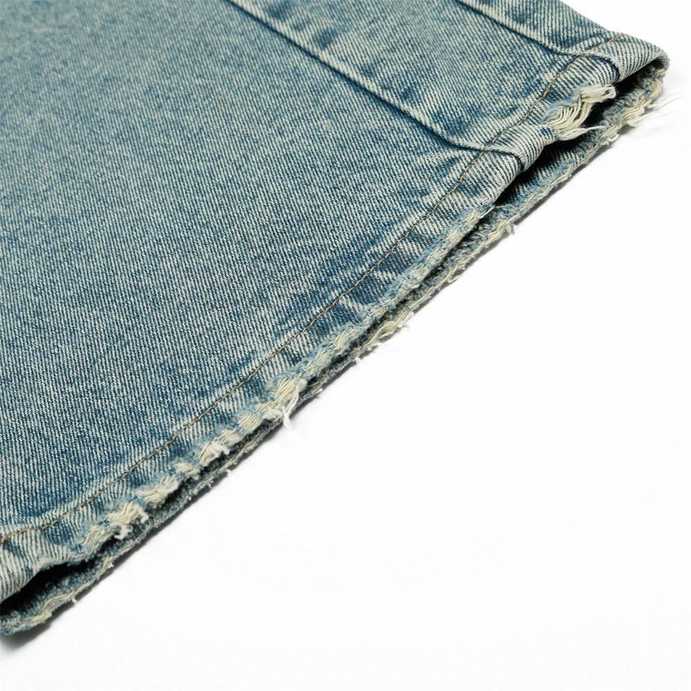 Vintage Punk washed men's loose casual distressed scimitar jeans Size US 32 / EU 48 - 6 Thumbnail