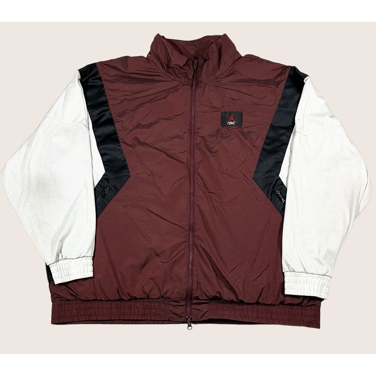 Jordan Brand Air Jordan Jacket Men 3XL Full Zip Jumpman Logo Basketball Windbreaker Nylon Red 80s 90s Retro Sports Mens Size US XXL / EU 58 / 5 - 1 Thumbnail