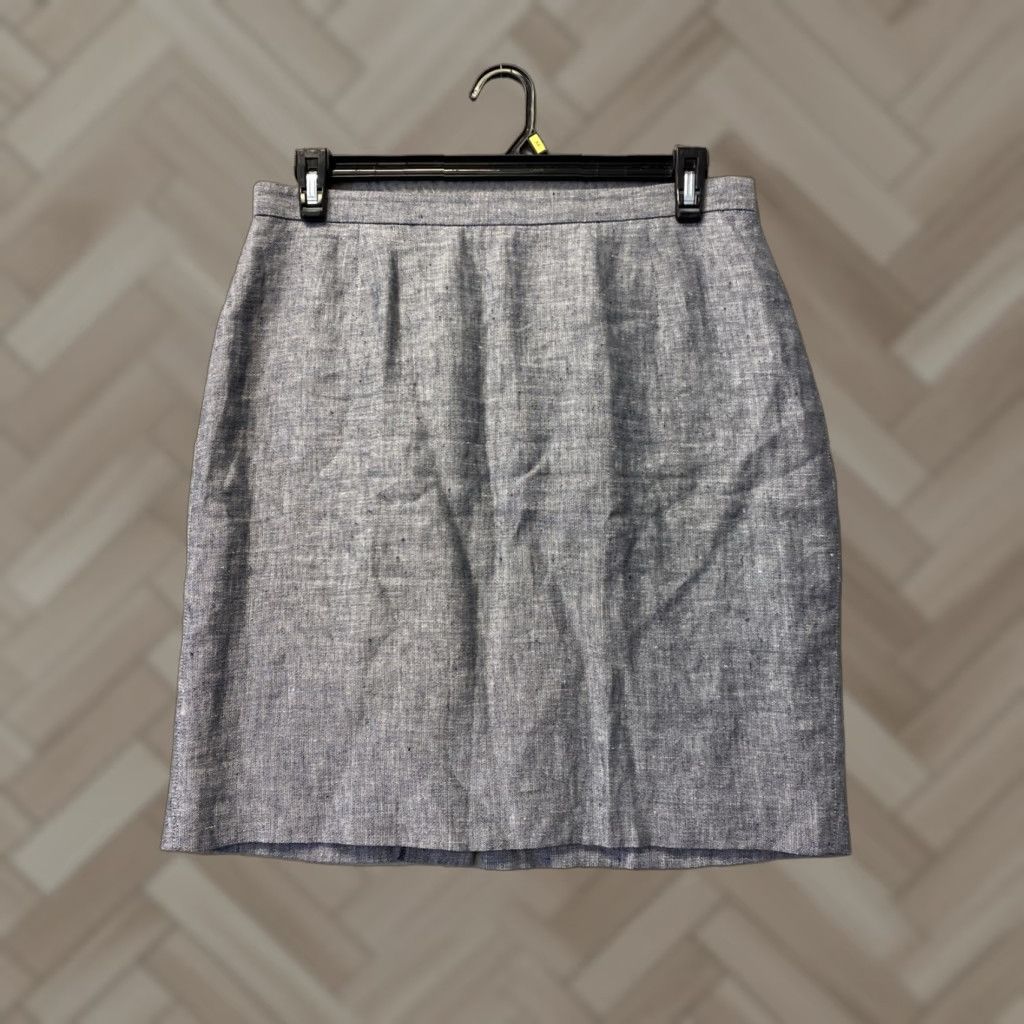 Gant VINTAGE GANT Skirt Womens Size 12 Gray Linen Mini Casual Ladies Size 34" / US 12 / IT 48 - 1 Thumbnail