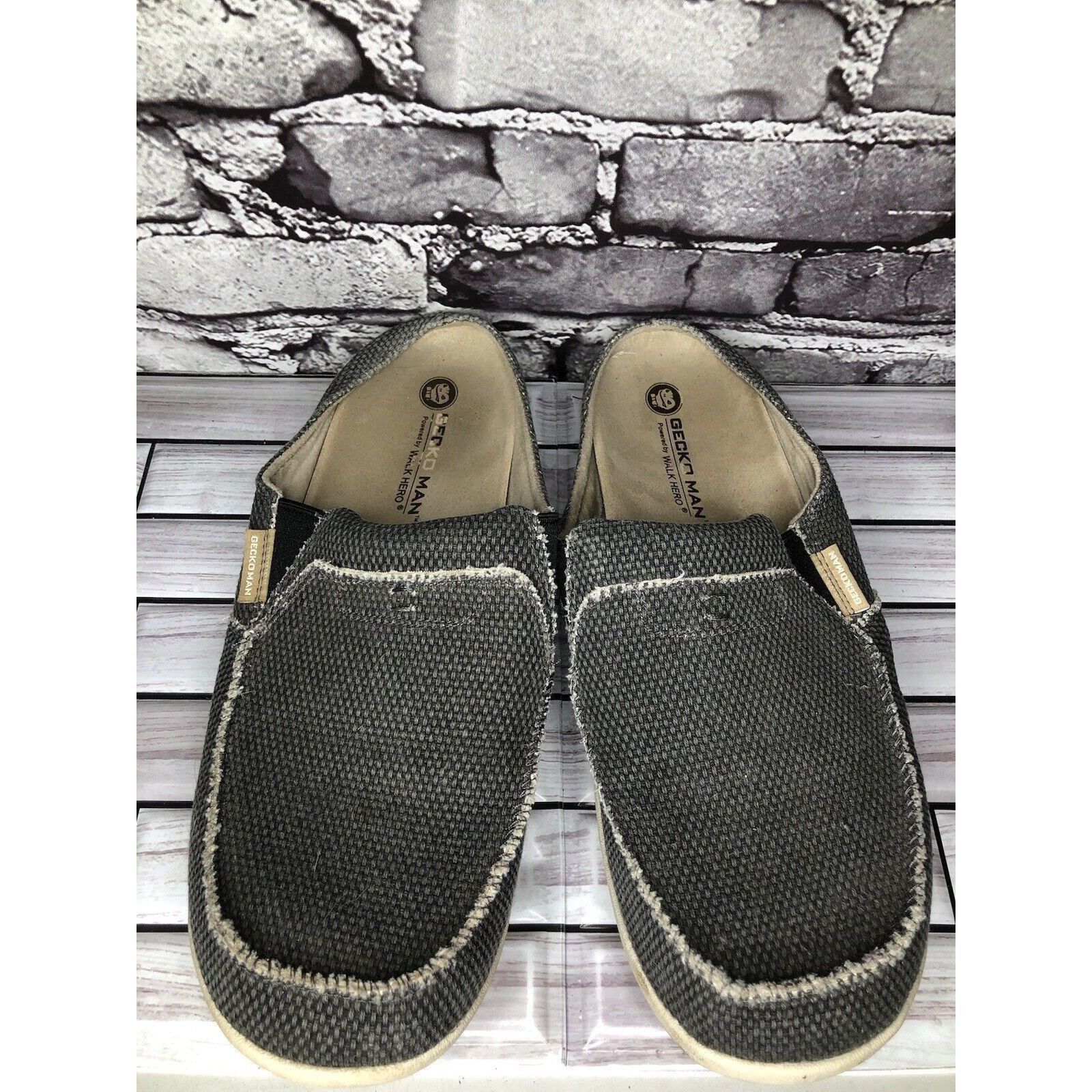 Other Gecko Man Walk Hero Arch Support Gray Canvas Fabric Mules Sh Size US 13 / EU 46 - 9 Thumbnail