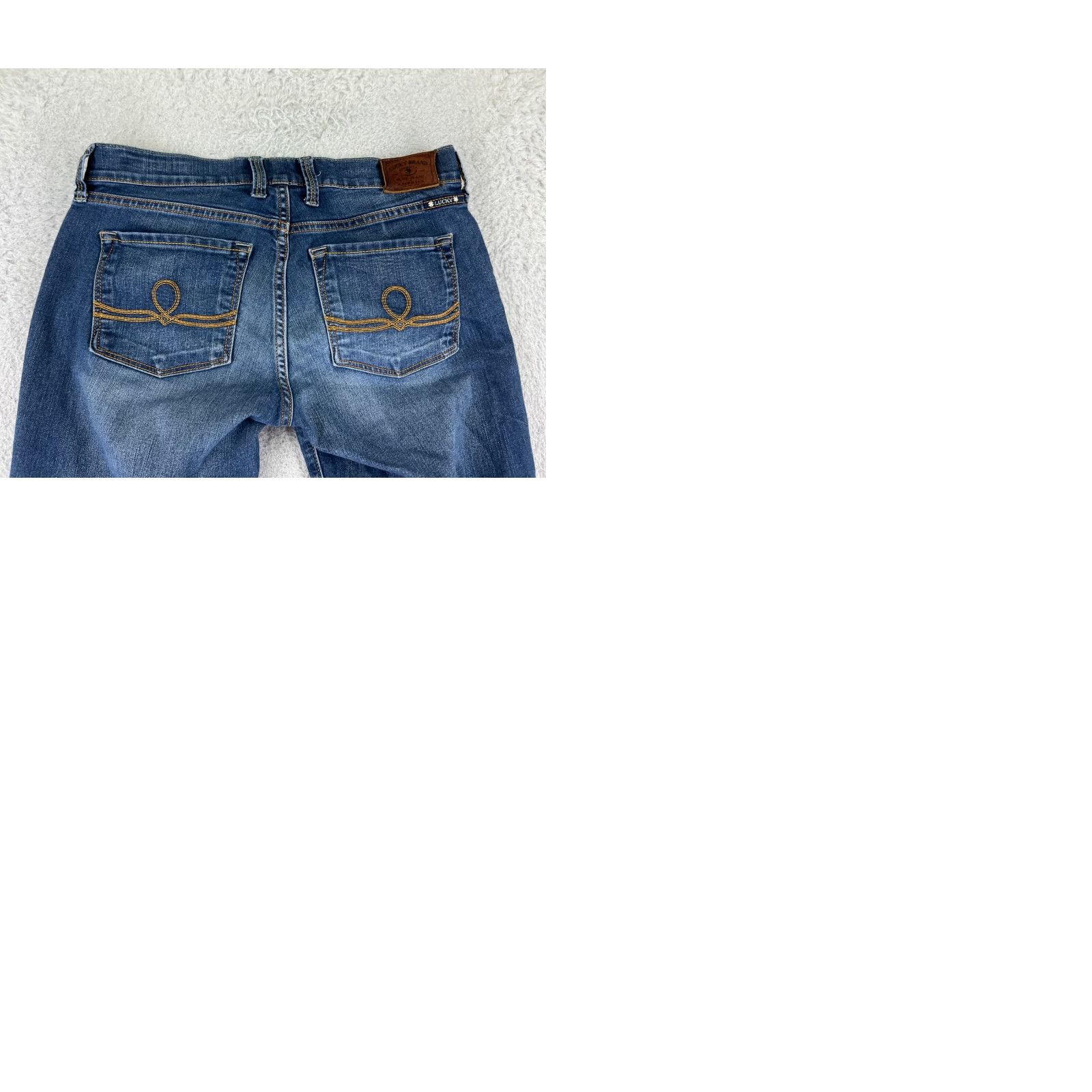 Lucky Brand Lucky Brand Jeans Womens 2 Blue Denim Skinny Low Rise 25x27 Cotton Blend 5-Pocket Design Reusable 90s Theme Girls Womens Size 26" / US 2 / IT 38 - 10 Thumbnail