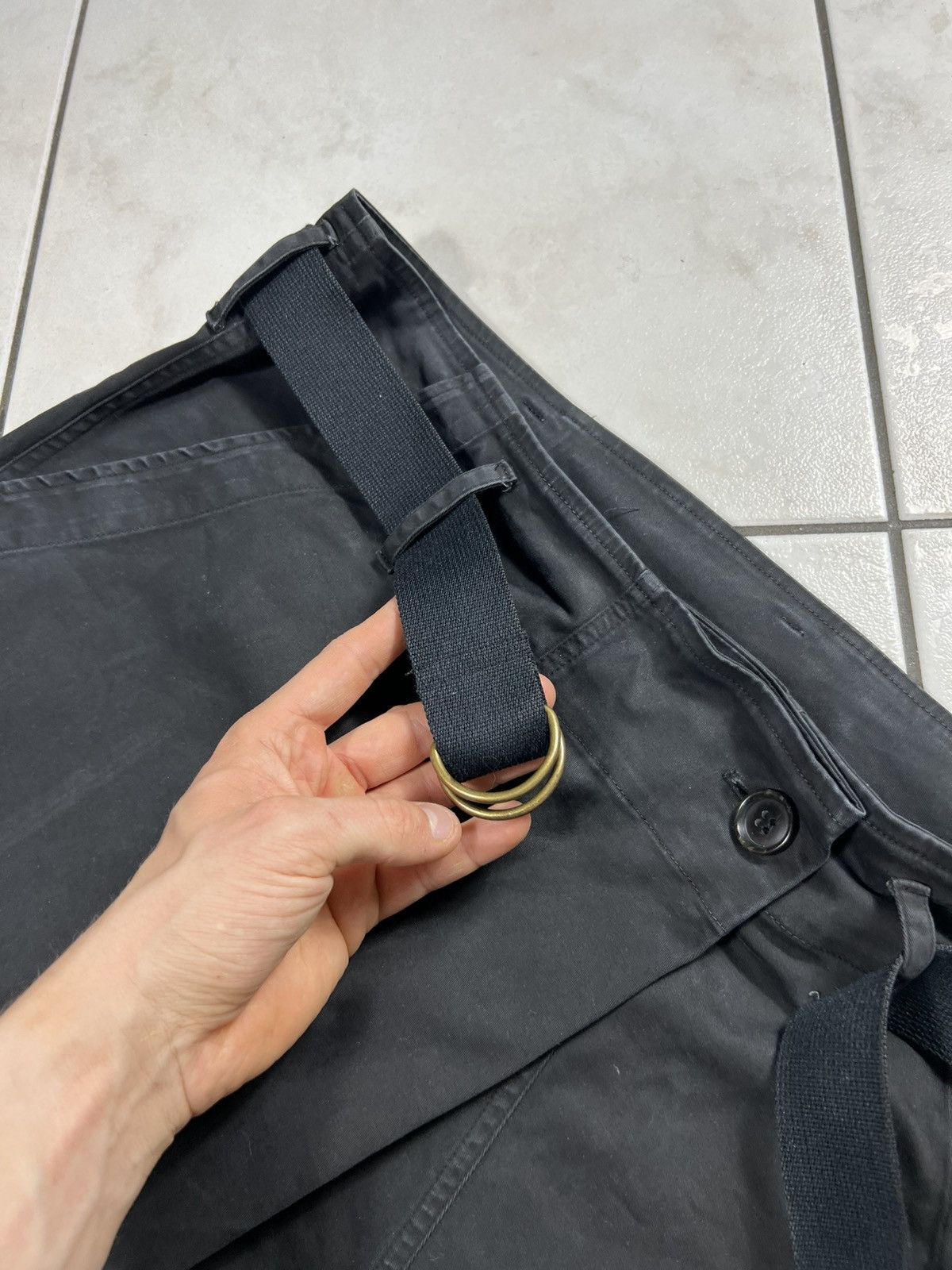 Yohji Yamamoto Semicouture 01 military avant garde pants belt asymmetric Size 30" / US 8 / IT 44 - 10 Thumbnail