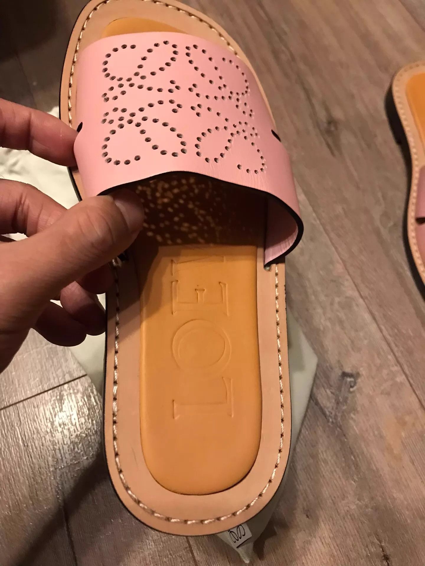 Loewe Loewe Leather Cutout Logo Slippers 36 (New, Dust Bag Only) Size US 5.5 / IT 35.5 - 3 Thumbnail