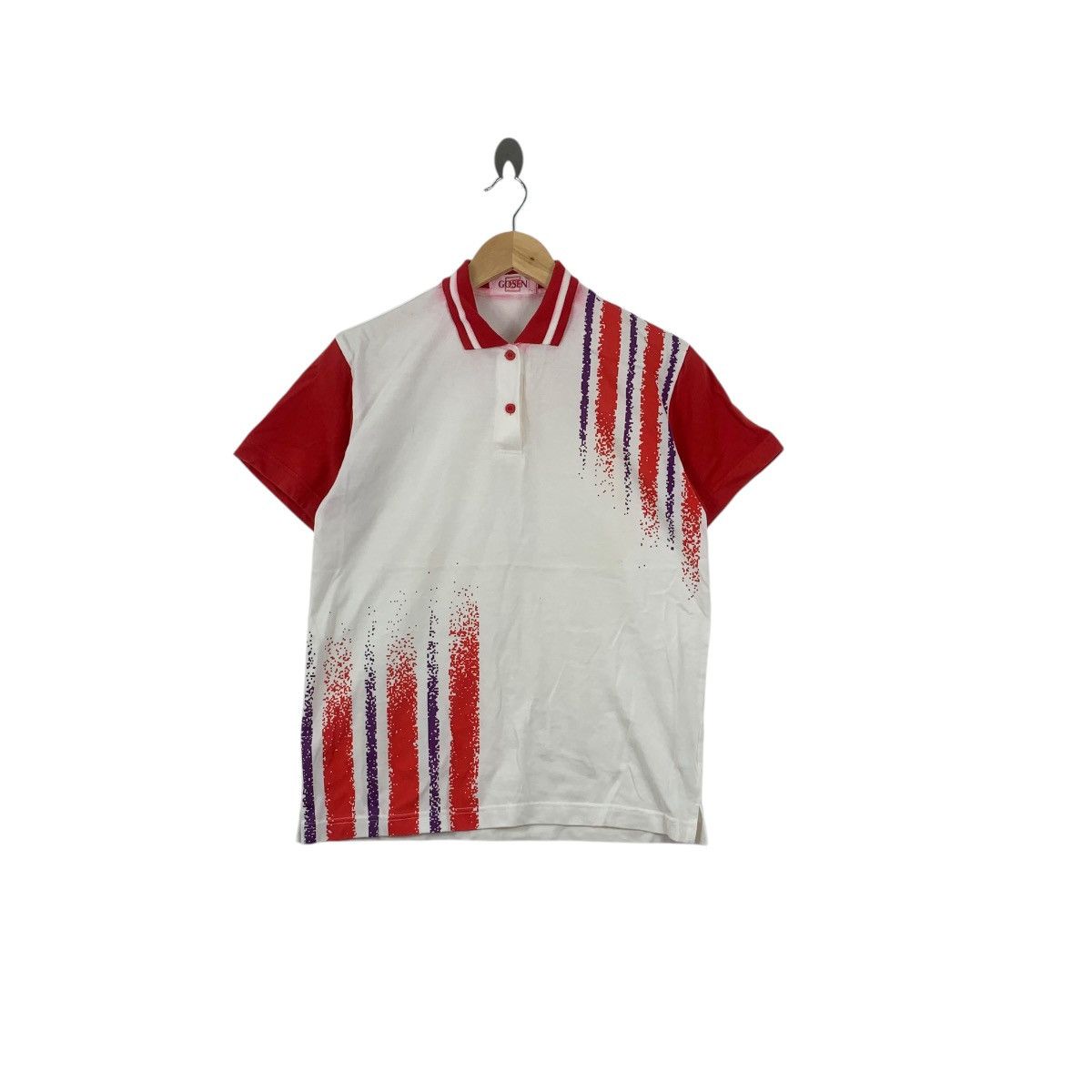 Vintage Vintage 90’ GOSEN JAPAN SPORTSWEAR Abstract Polo Tee Shirt Size US L / EU 52-54 / 3 - 1 Thumbnail