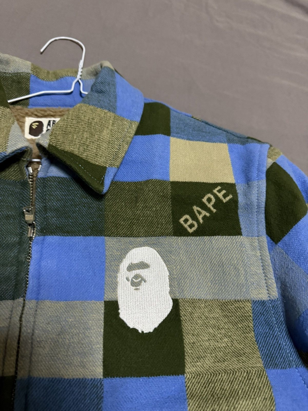 Bape bape blue checkered jacket Size US M / EU 48-50 / 2 - 3 Thumbnail