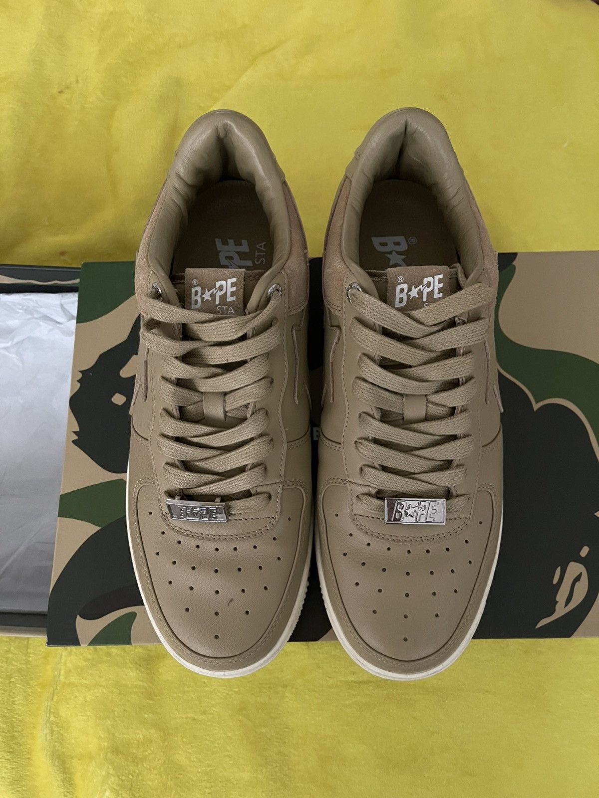 Bape A Bathing Ape Bapesta Suede Heel Beige Size US 9.5 / EU 42-43 - 3 Thumbnail