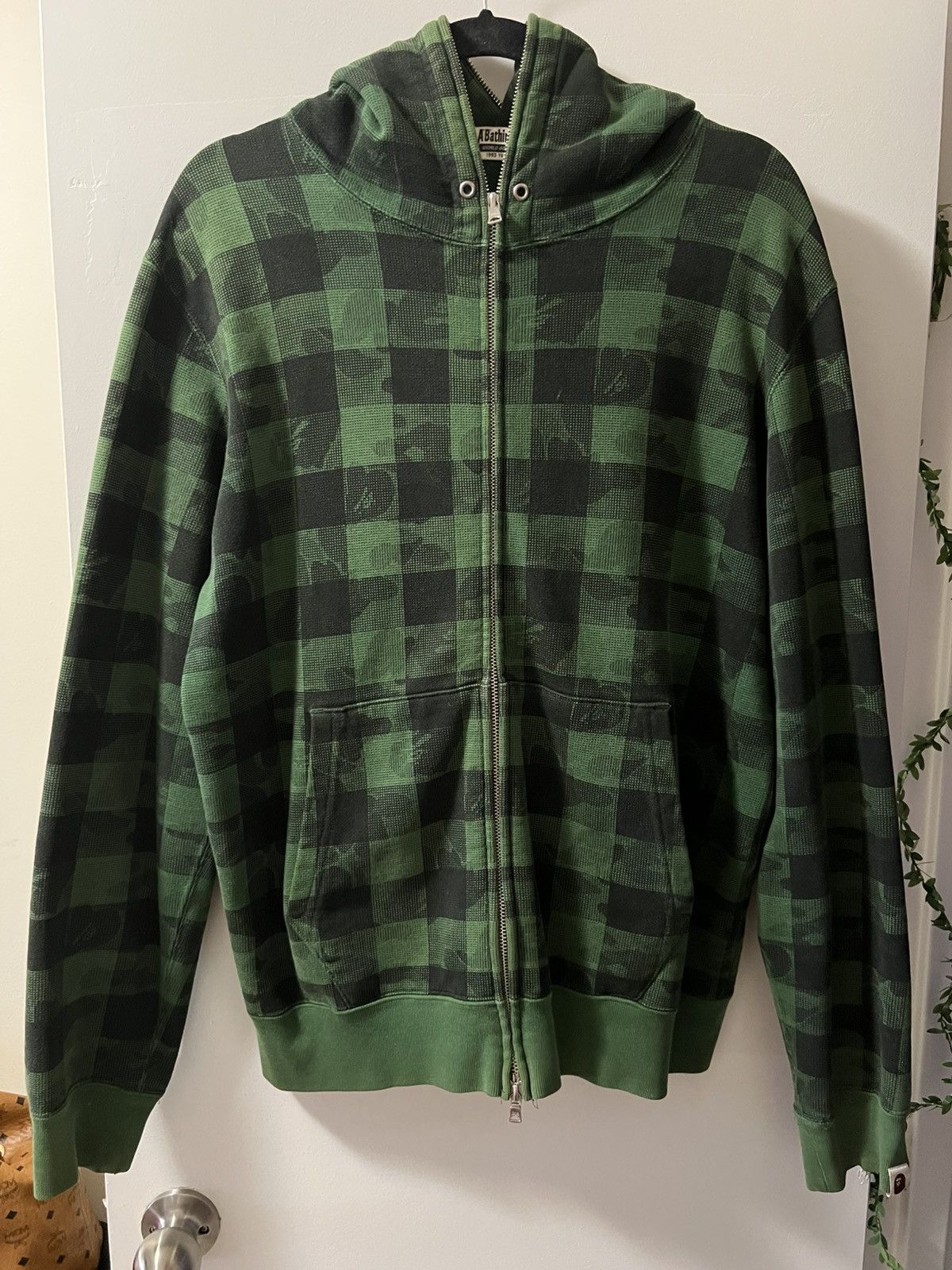 Bape Y2K plaid Bape hoodie Size US L / EU 52-54 / 3 - 1 Thumbnail