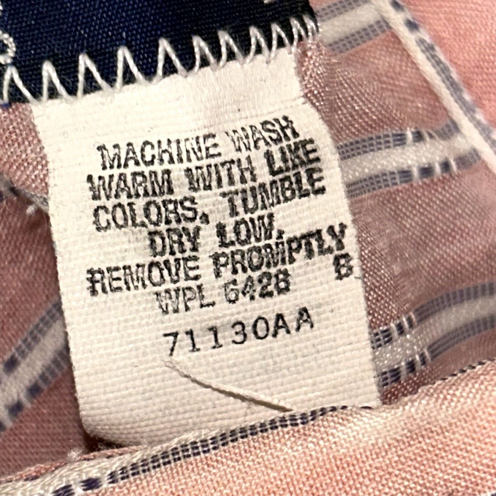 Wrangler VINTAGE Wrangler Brushpopper Pearl Snap Striped Shirt Long Sleeve Mens 15.5-33 Light Pink Cotton Western Button-Up Casual Workwear 80s 90s Mens Size US M / EU 48-50 / 2 - 7 Thumbnail