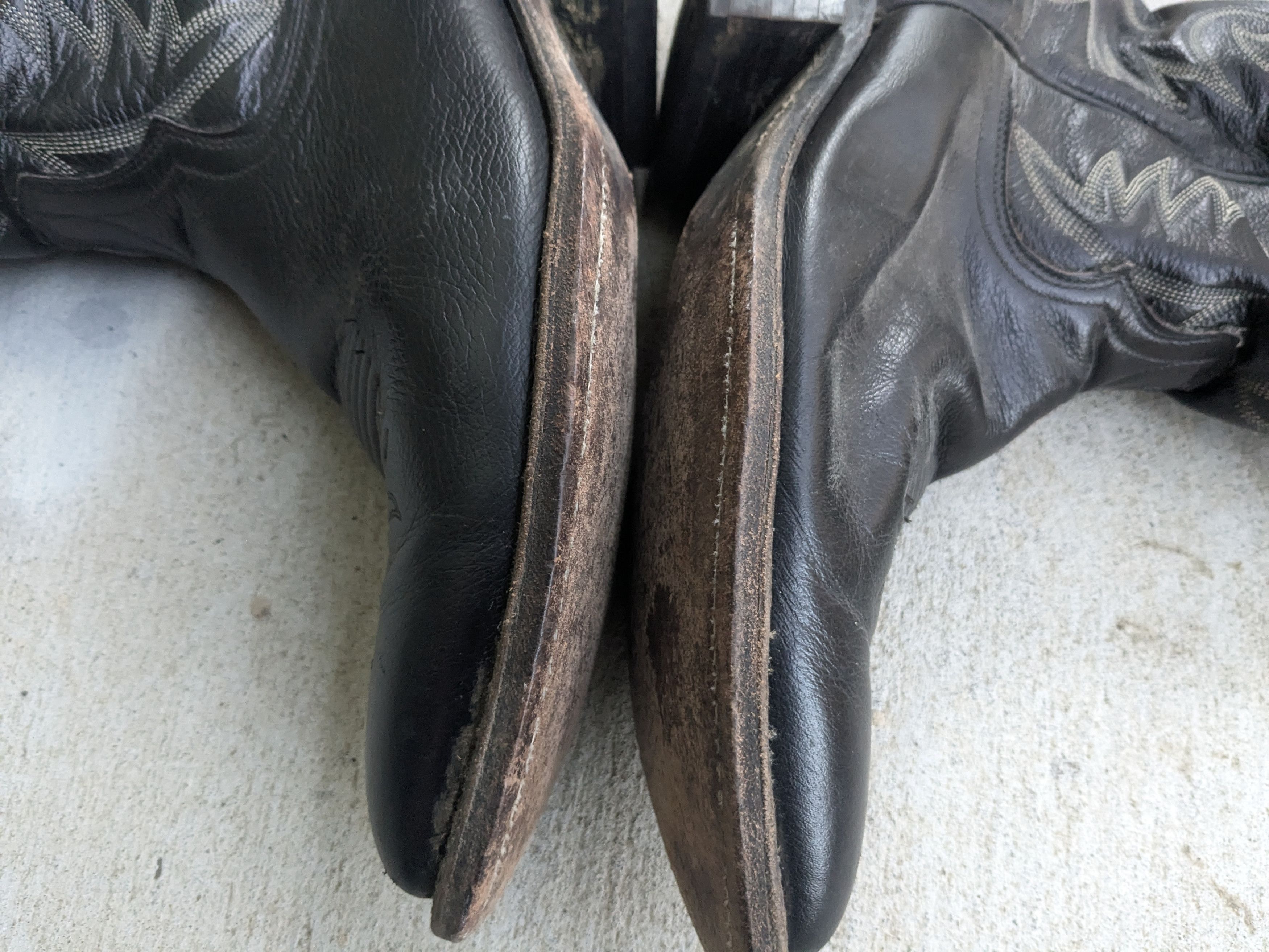 Dan Post Dan Post Cowboy Boots Black 9.5 D USA Leather Western Size US 9.5 / EU 42-43 - 10 Thumbnail