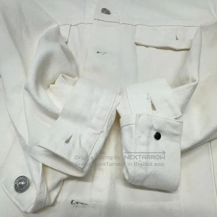 Balenciaga Balenciaga White Stone Washed Denim Jacket for Men. Size US L / EU 52-54 / 3 - 8 Thumbnail