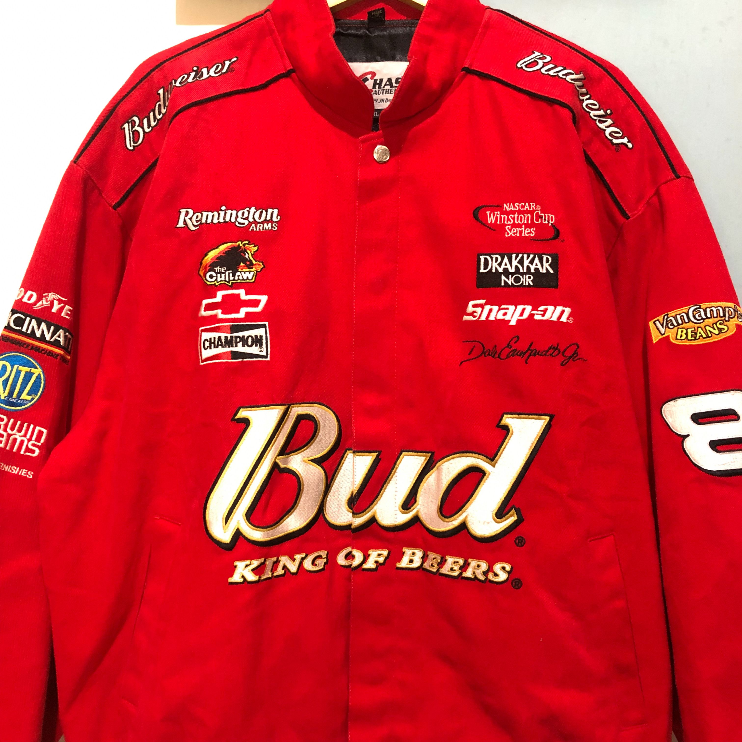 Chase Authentics Vintage Dale Earnhardt Budweiser Nascar Jacket Size US XL / EU 56 / 4 - 4 Thumbnail