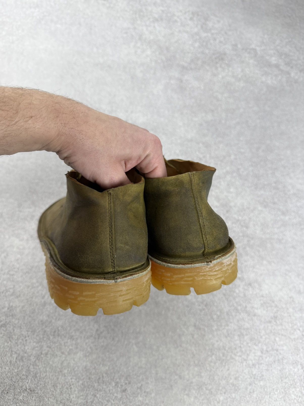 MoMA MoMA Genuine Rubber Leather Shoes Olive Green Size 44-45 Size US 11 / EU 44 - 6 Thumbnail