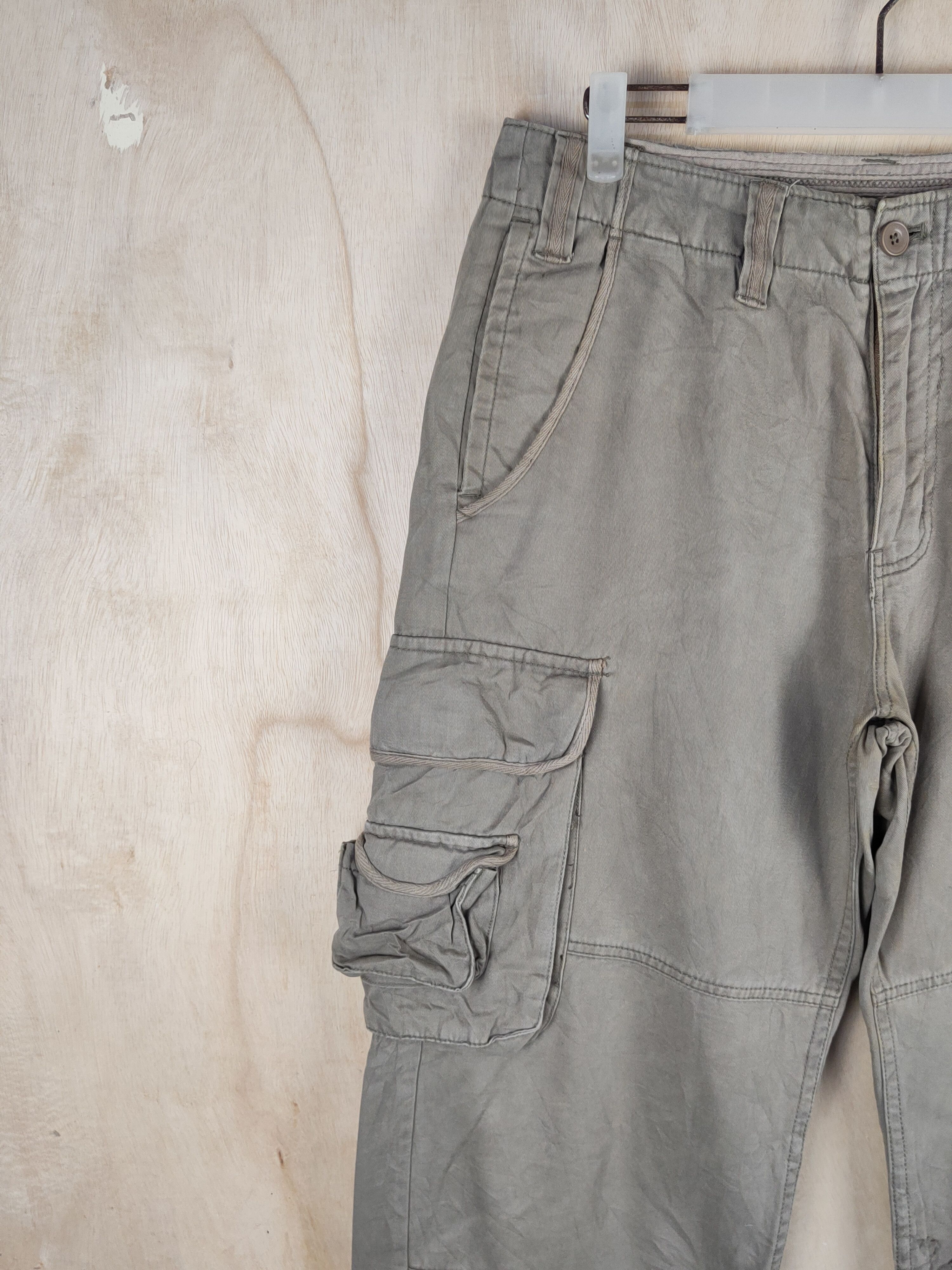 Japanese Brand Villand Olive Faded Multipocket Tactical Cargo Pants #S2404 Size US 31 - 3 Thumbnail