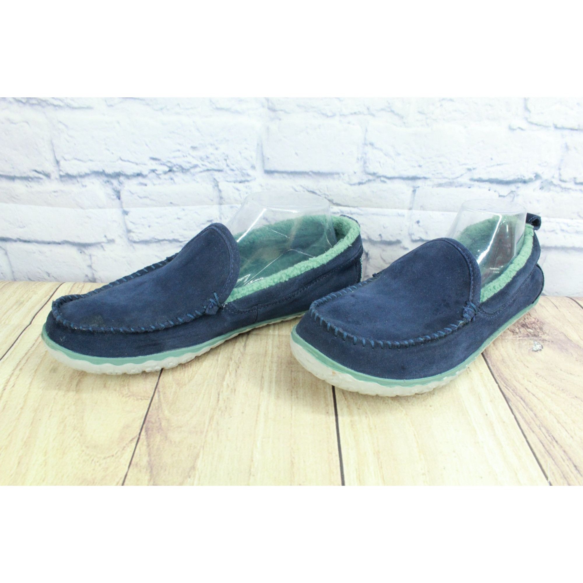L.L. Bean LL Bean Blue Suede Fleece Lined Moccasins Size US 10 / IT 40 - 3 Thumbnail