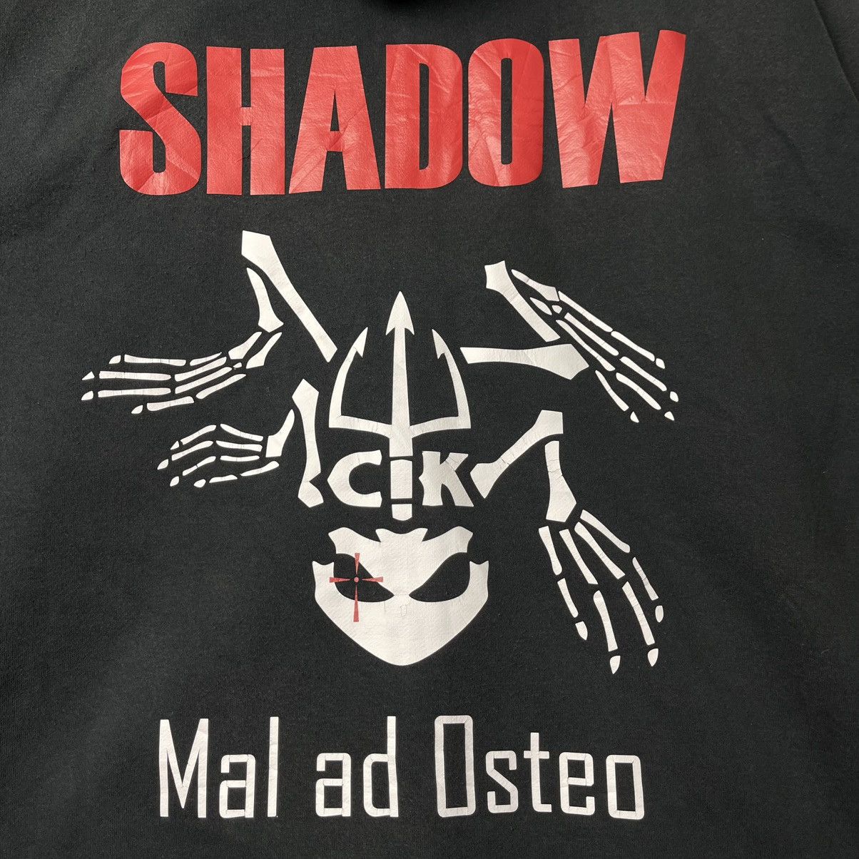 Vintage Vintage Shadow Skeleton Zip Hoodie Black Size US XL / EU 56 / 4 - 2 Thumbnail