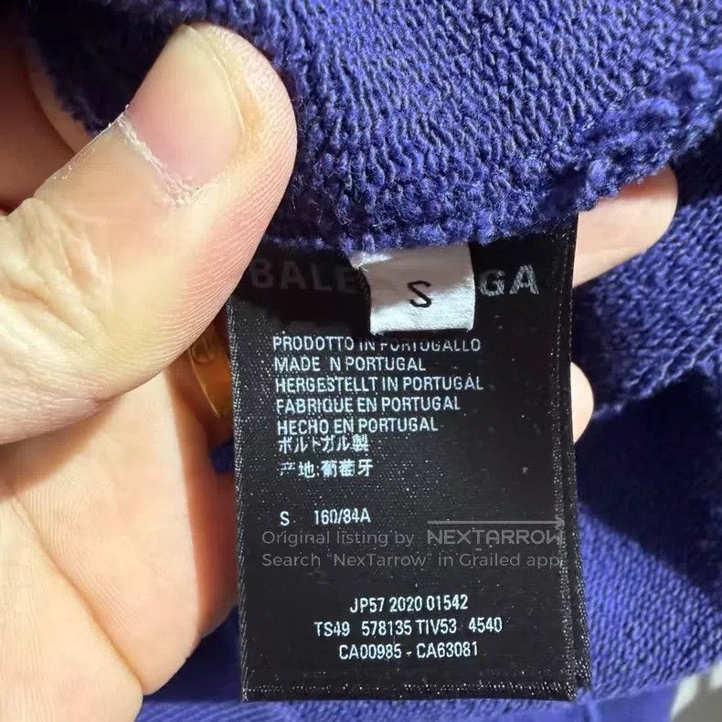 Balenciaga Balenciaga Dark Blue Coke Hoodie Size US S / EU 44-46 / 1 - 6 Thumbnail