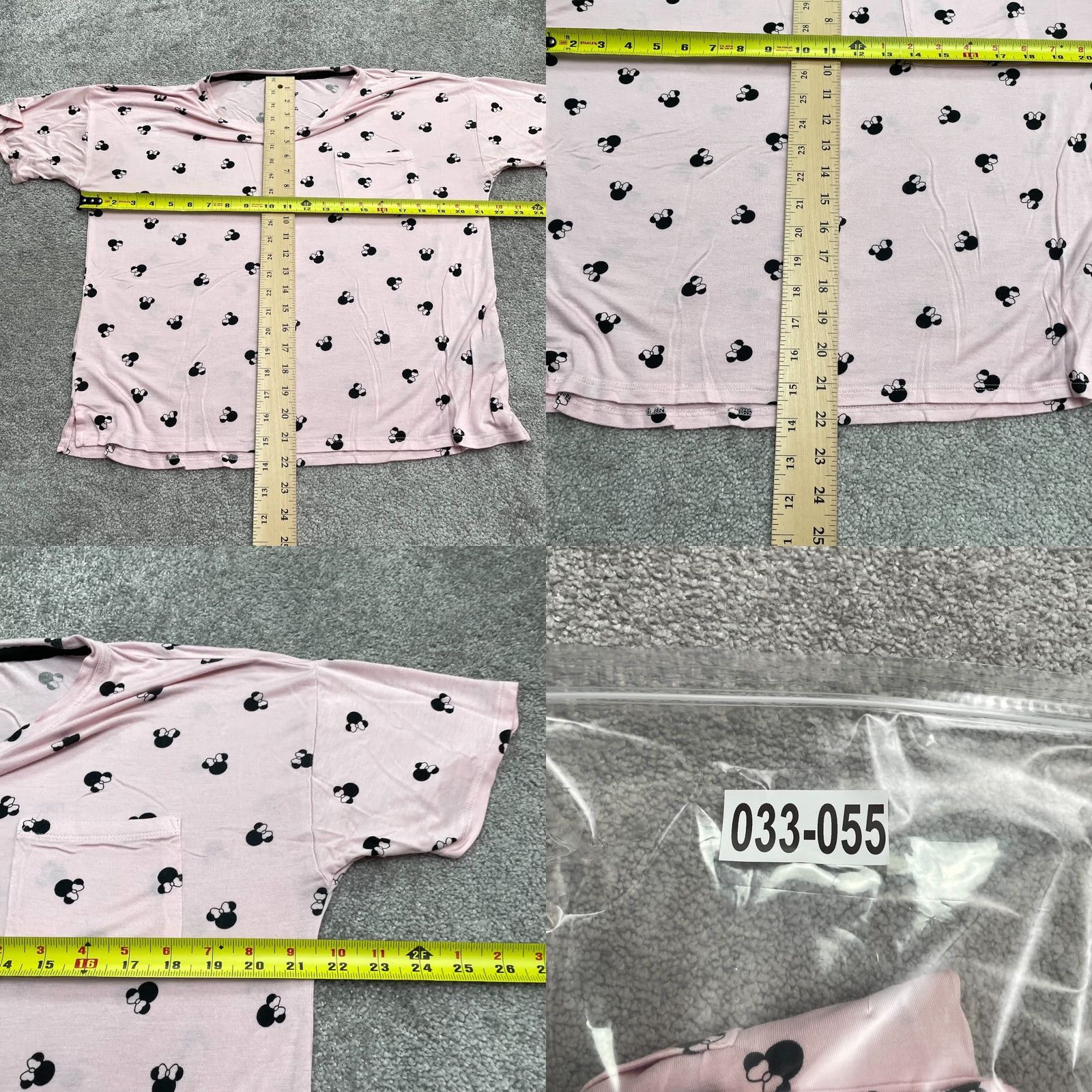 Disney Disney Minnie Mouse Pajama Top Graphic T-Shirt Womens Small Pink Pocket Soft Tee Size S / US 4 / IT 40 - 8 Thumbnail