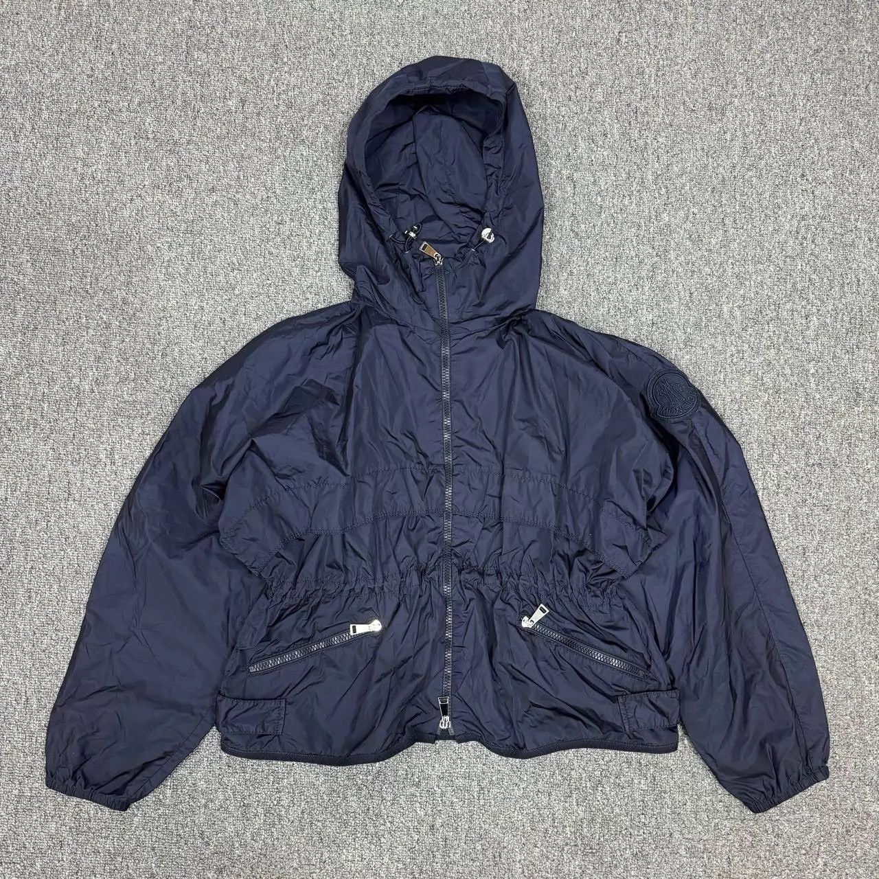 Moncler Moncler Navy Nylon Logo Shell Jacket Size 2 99 New Size M / US 6-8 / IT 42-44 - 1 Thumbnail