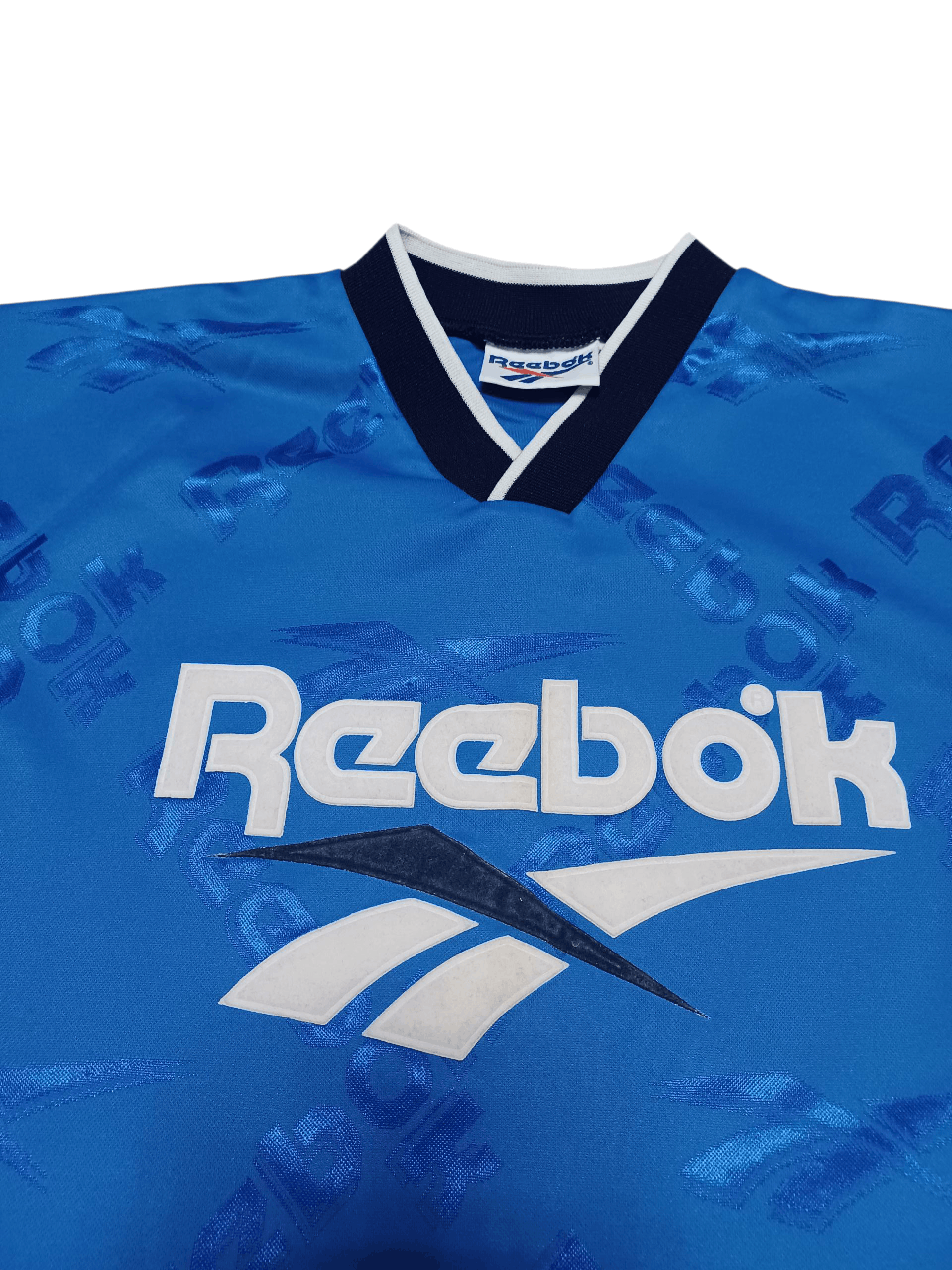 Reebok REEBOK VINTAGE 90S BIGLOGO MONOGRAM TEE SOCCER JERSEY Size US XL / EU 56 / 4 - 2 Thumbnail
