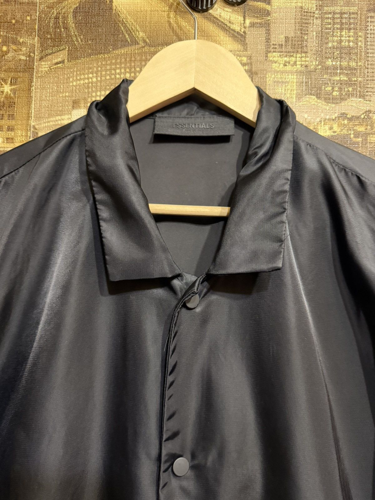 Fear of God Fear Of God Coaches Jacket in Black For Men Size M-L Oversiz Size US M / EU 48-50 / 2 - 4 Thumbnail