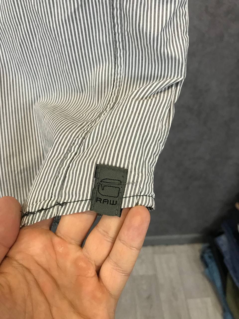 G-Star G Star Raw striped designer shirt Size US L / EU 52-54 / 3 - 4 Thumbnail