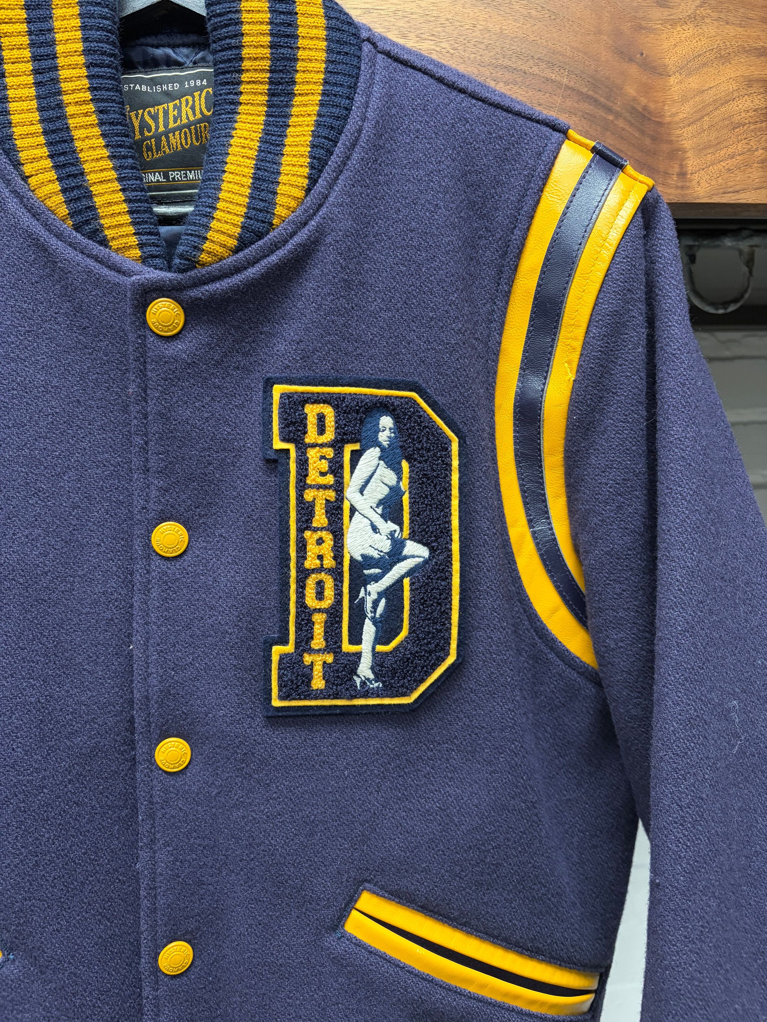 Hysteric Glamour Hysteric Glamour ‘Detroit Rock’ Chenille Patch Wool Varsity Jacket Size US M / EU 48-50 / 2 - 2 Thumbnail