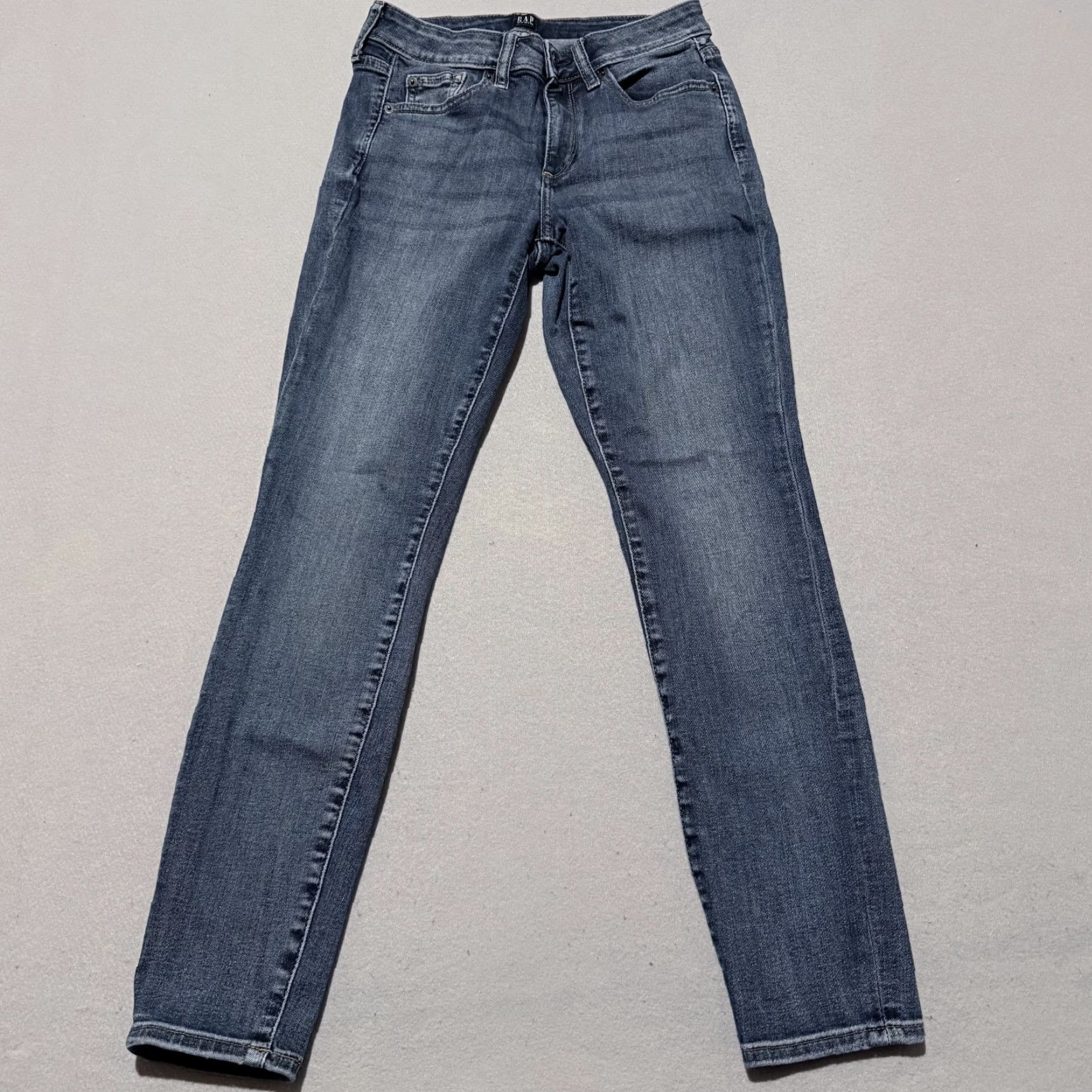 Gap Gap Jeans Women's Blue Denim Stretch Low Rise Skinny 27 Jeans - 27, Slim, 5-Pocket, Regular, Cotton, Gap Size 27" / US 4 / IT 40 - 2 Thumbnail