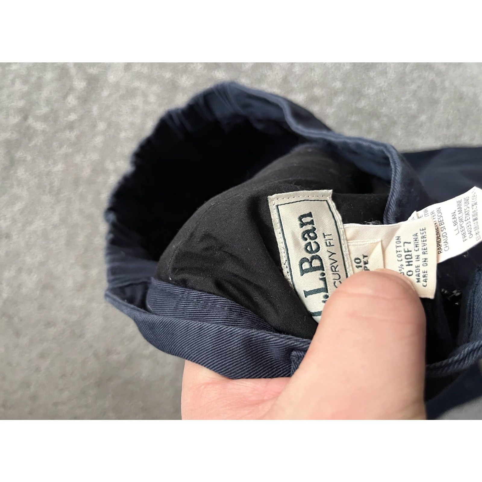 Vintage VINTAGE L.L. BEAN Denim Capri Pants Women's Petite Size 10P Navy Blue Cotton 60% Cropped 90s Size 32" / US 10 / IT 46 - 5 Thumbnail